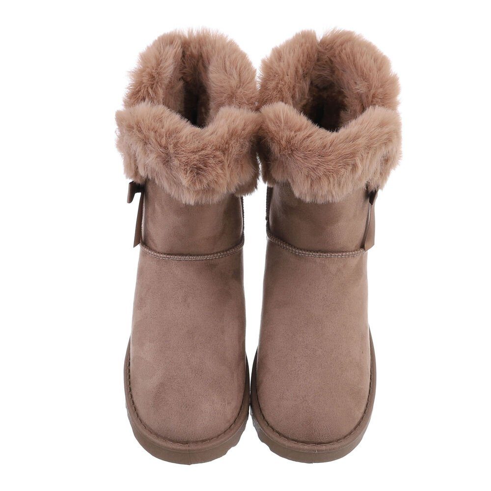 Ital-Design Damen Snowboots Freizeit Snowboots (84906850) Flach Flache Stiefeletten in Grau