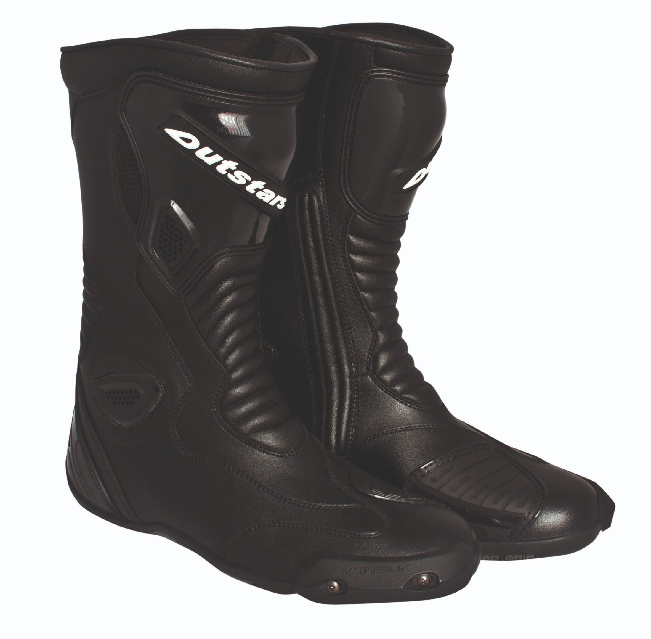 OUTSTARS RO017 Сапоги - Touringstiefel mit Magnesium/PU Slider & Belüftung Сапоги aus echtem Leder mit seitlichen Reißverschluss
