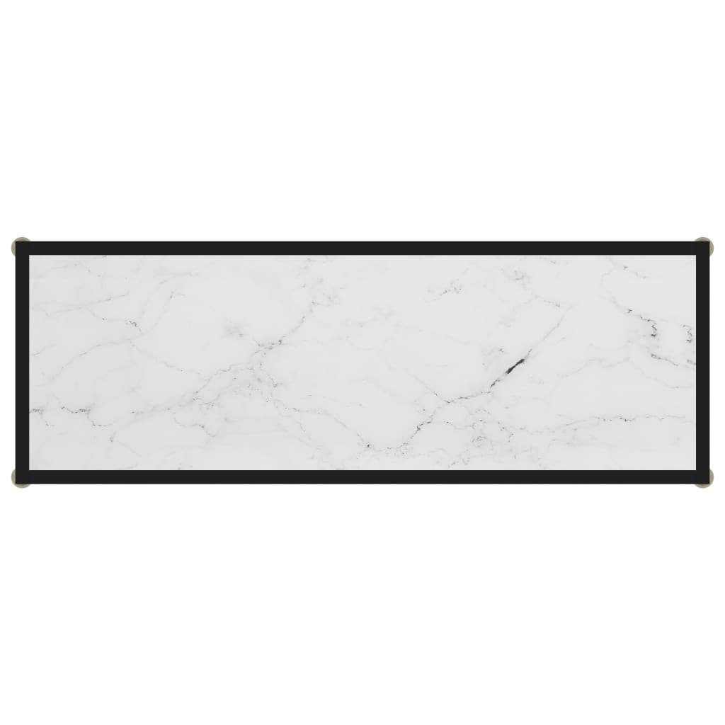 aus (LxBxH: cm), Weiß mit Beistelltisch 100x35x75 und möbelando Stahl Schwarz in Glasböden Andernach