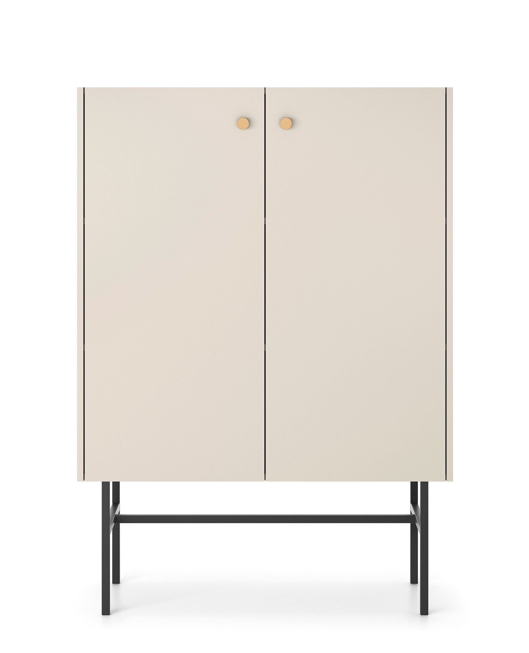 ALLHOUSE24 Hochkommode ART -132 Highboard Kommode Metallgriffe und Metallfüße (1x Hochkommode), Breite: 93,2 cm, Höhe: 131,7 cm, Tiefe: 39 cm