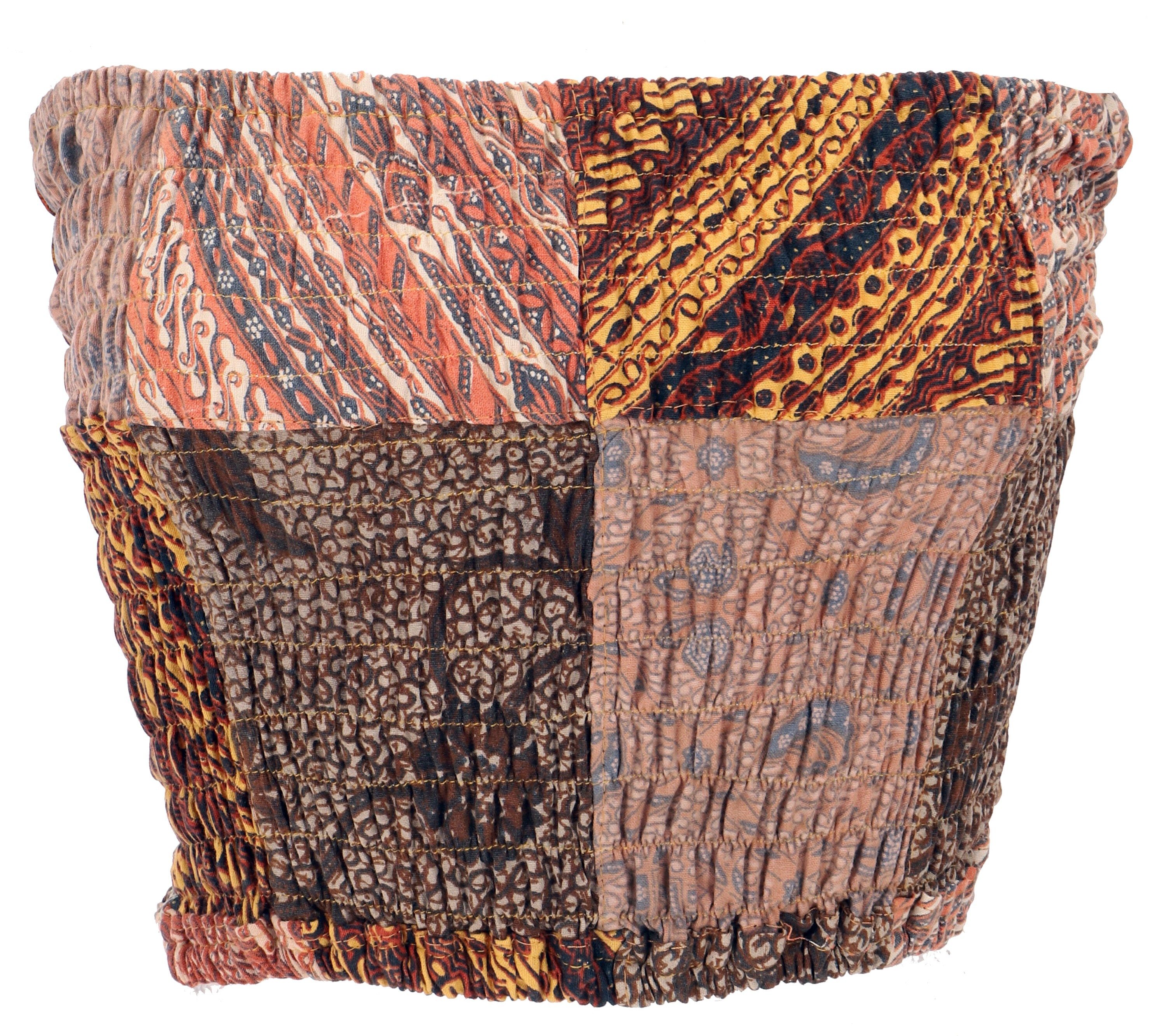 T-Shirt Boho Patchwork Tube Top, upcycling Bandeau..