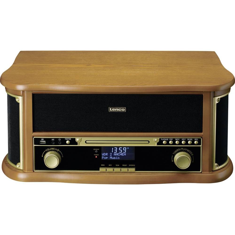 Lenco TCD-2571WD Plattenspieler Holz Plattenspieler