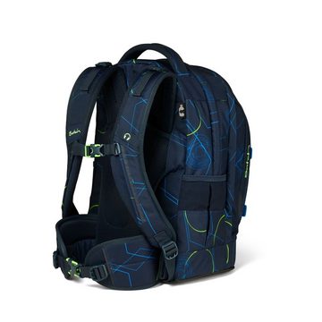 Satch Schulranzen Schulrucksack Pack Blue Tech (1 Stück), ergonomisch, ab 5. Klasse, Körpergrößen anpassbar