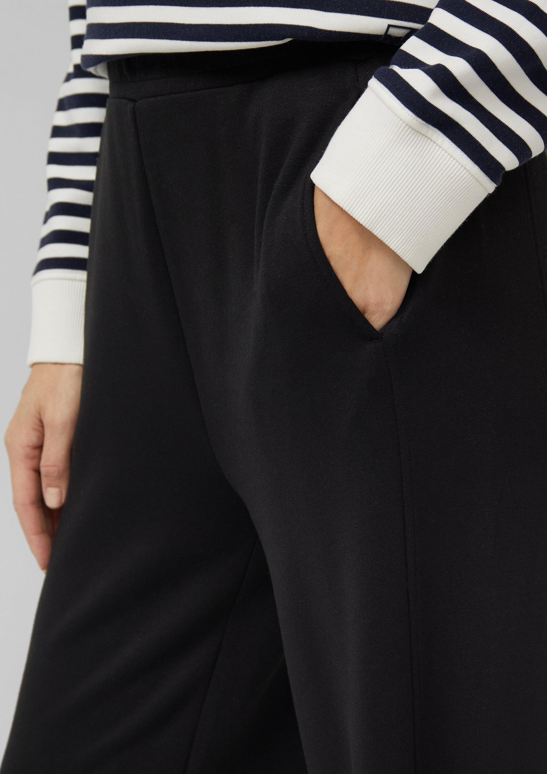 s.Oliver Chinos Hose High Rise Hose aus Viskosemix mit Wide Leg