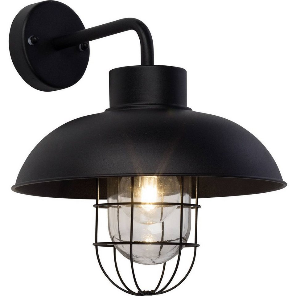 Brilliant LED Außen-Wandleuchte Portland, Lampe Portland Außenwandleuchte  hängend schwarz 1x A60, E27, 60W, ge