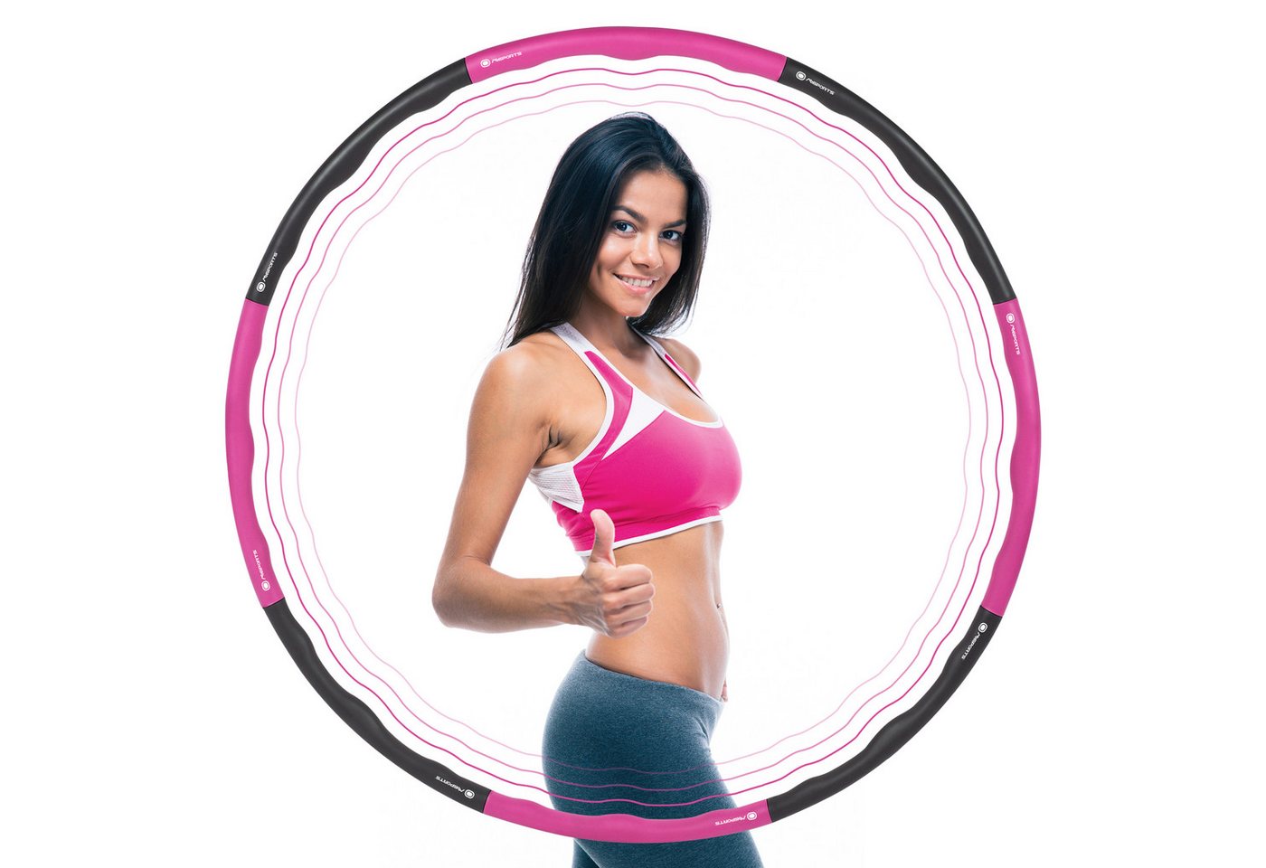 MSports® Hula-Hoop-Reifen Hula Hoop Reifen Fitness mit Massagefunktion