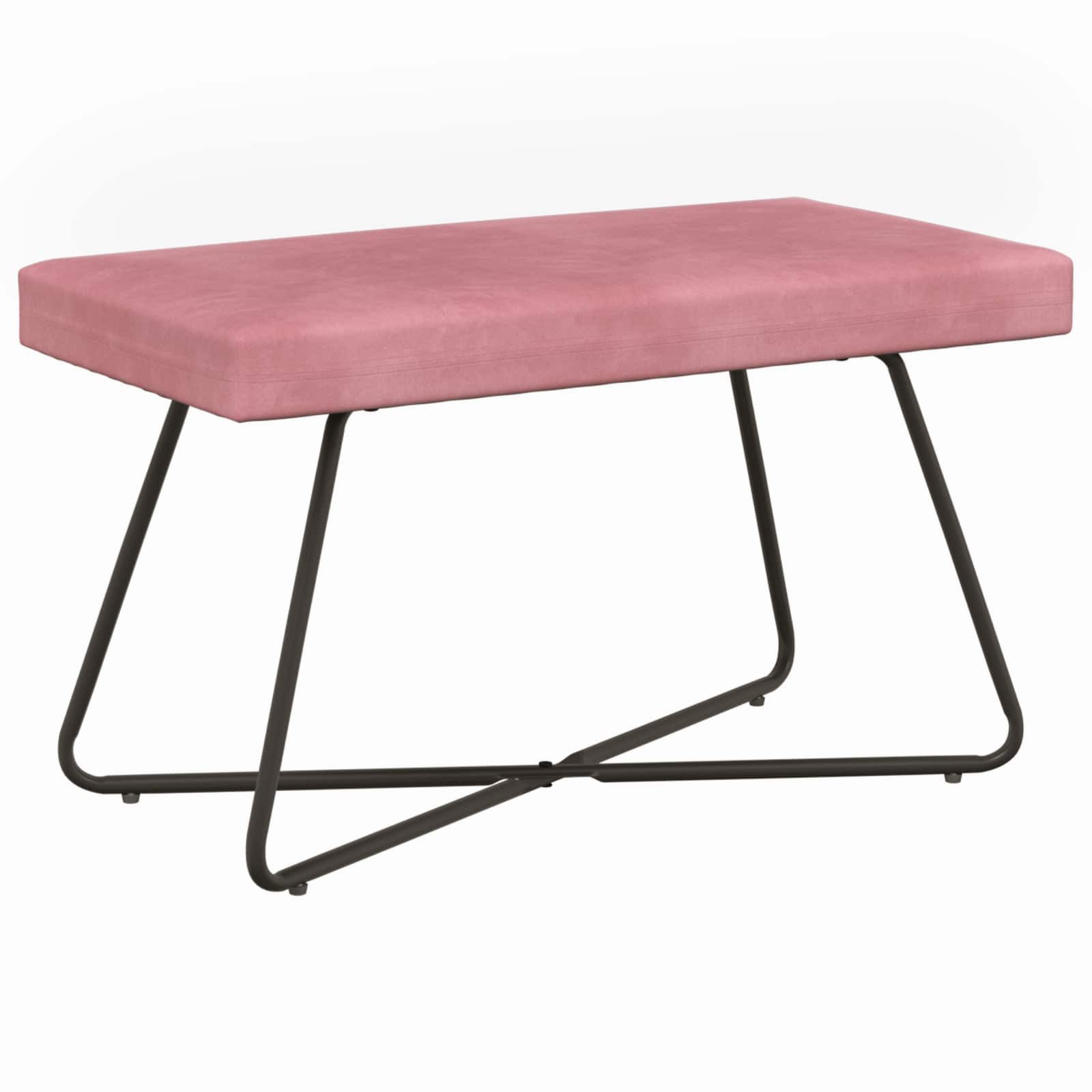 vidaXL Sitzbank Bank Rosa 80 x 40 x 45 cm Samt (1-St)