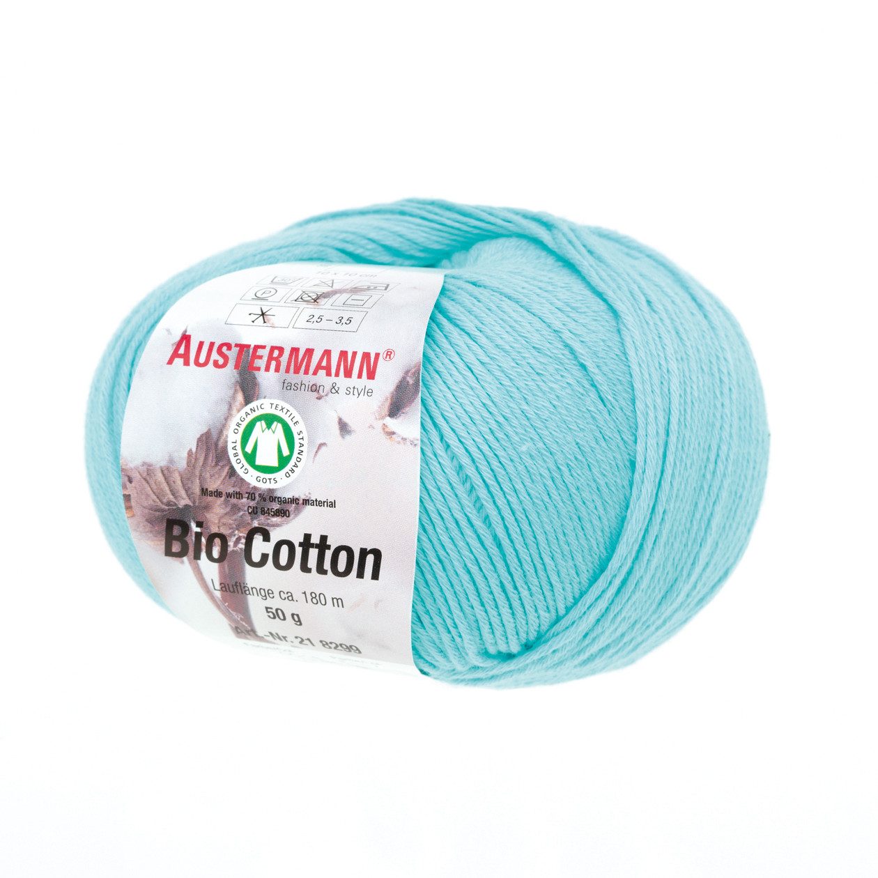 Austermann Garn Bio Cotton Effektgarn, 180,00 m, leichte angenehme Qualität