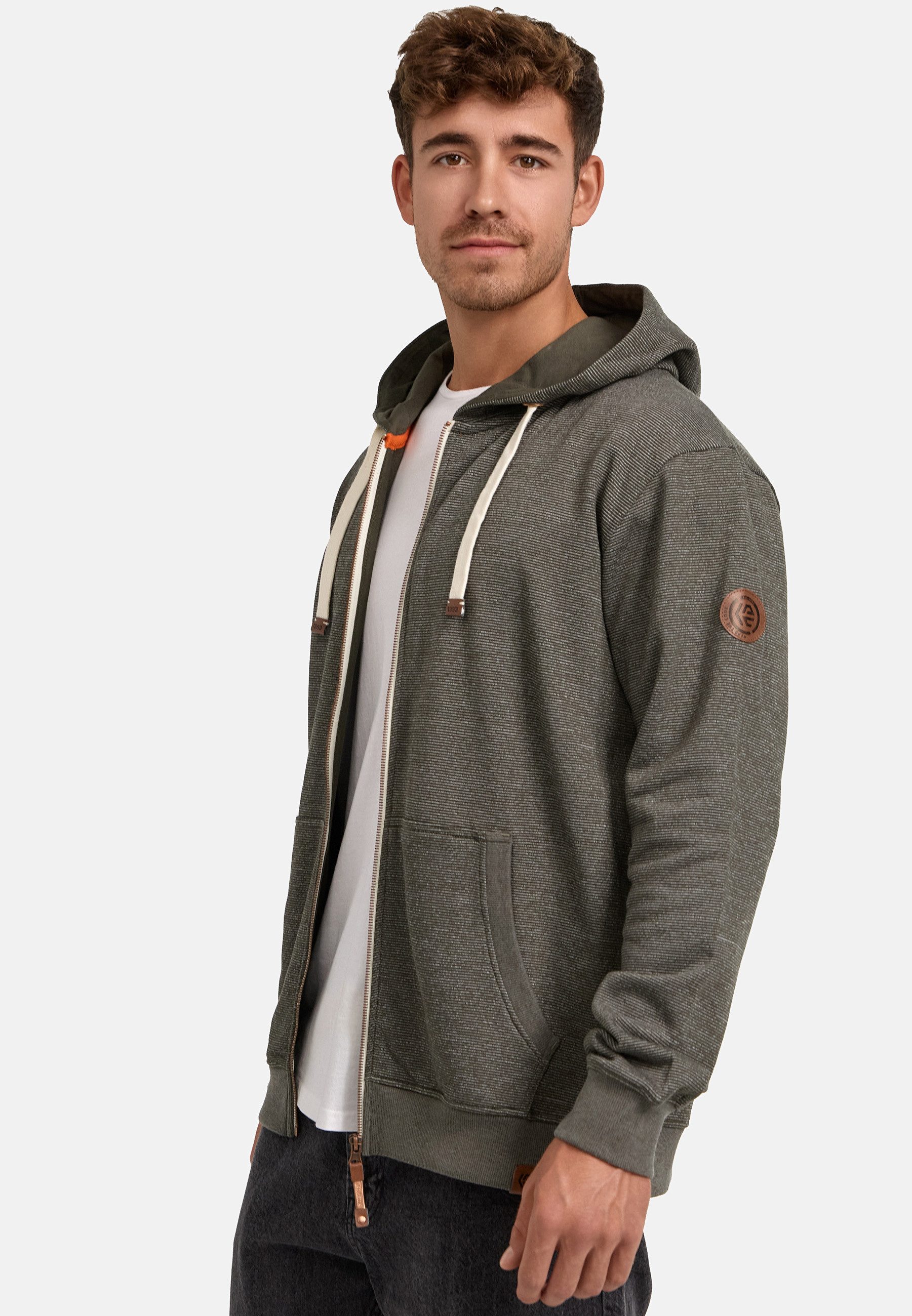 Indicode Sweatjacke Herren INBaustian Herrenjacke Reißverschluss mit kuscheliger Innenseite