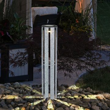 etc-shop LED Gartenleuchte, LED-Leuchtmittel fest verbaut, Warmweiß, Solar Gartenlampe für Außen Solarleuchten für den Balkon