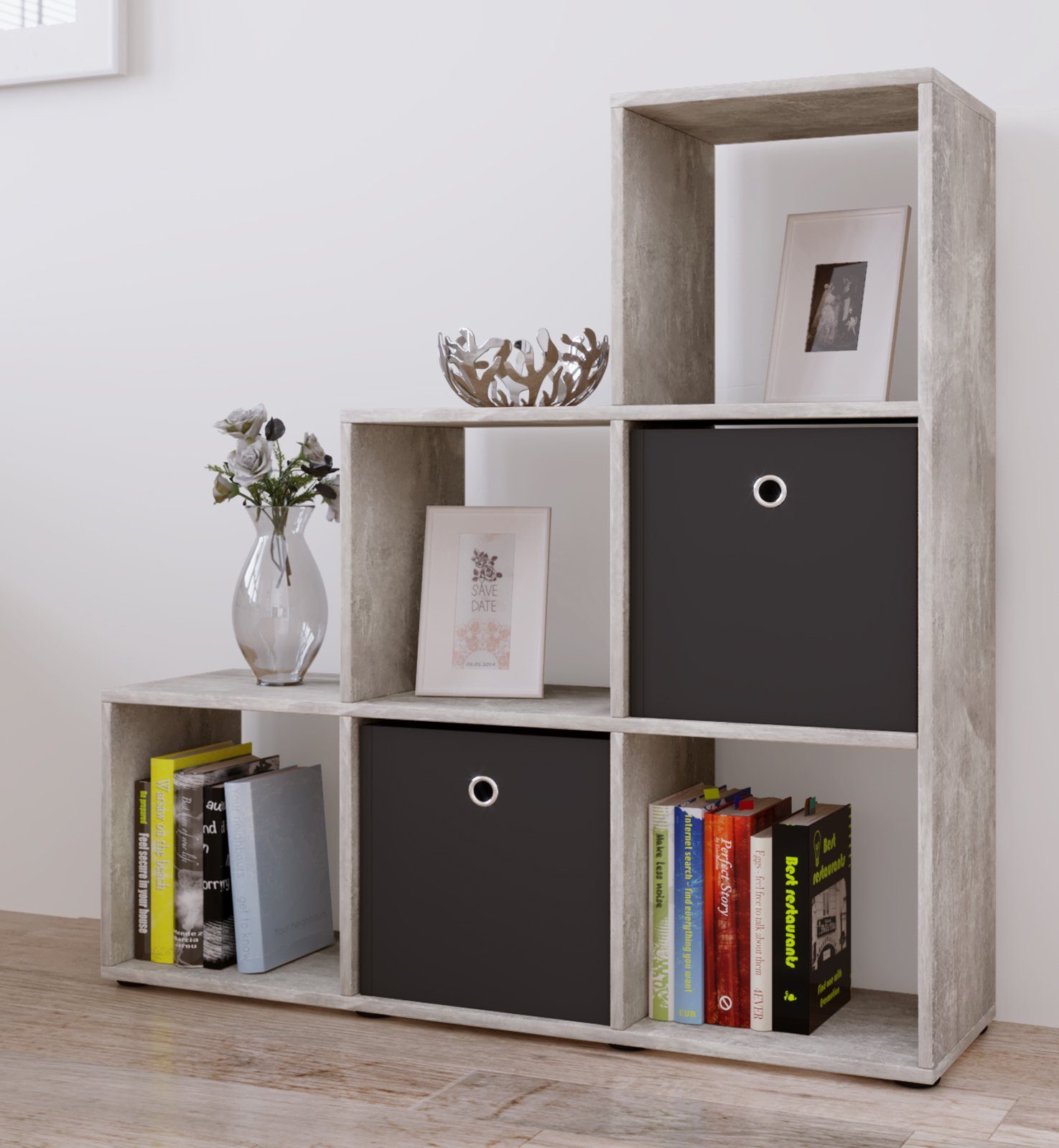 Vcm 6er Treppenregal Nitas Als Regal Oder Auch Raumteiler Nutzbar Online Kaufen Otto