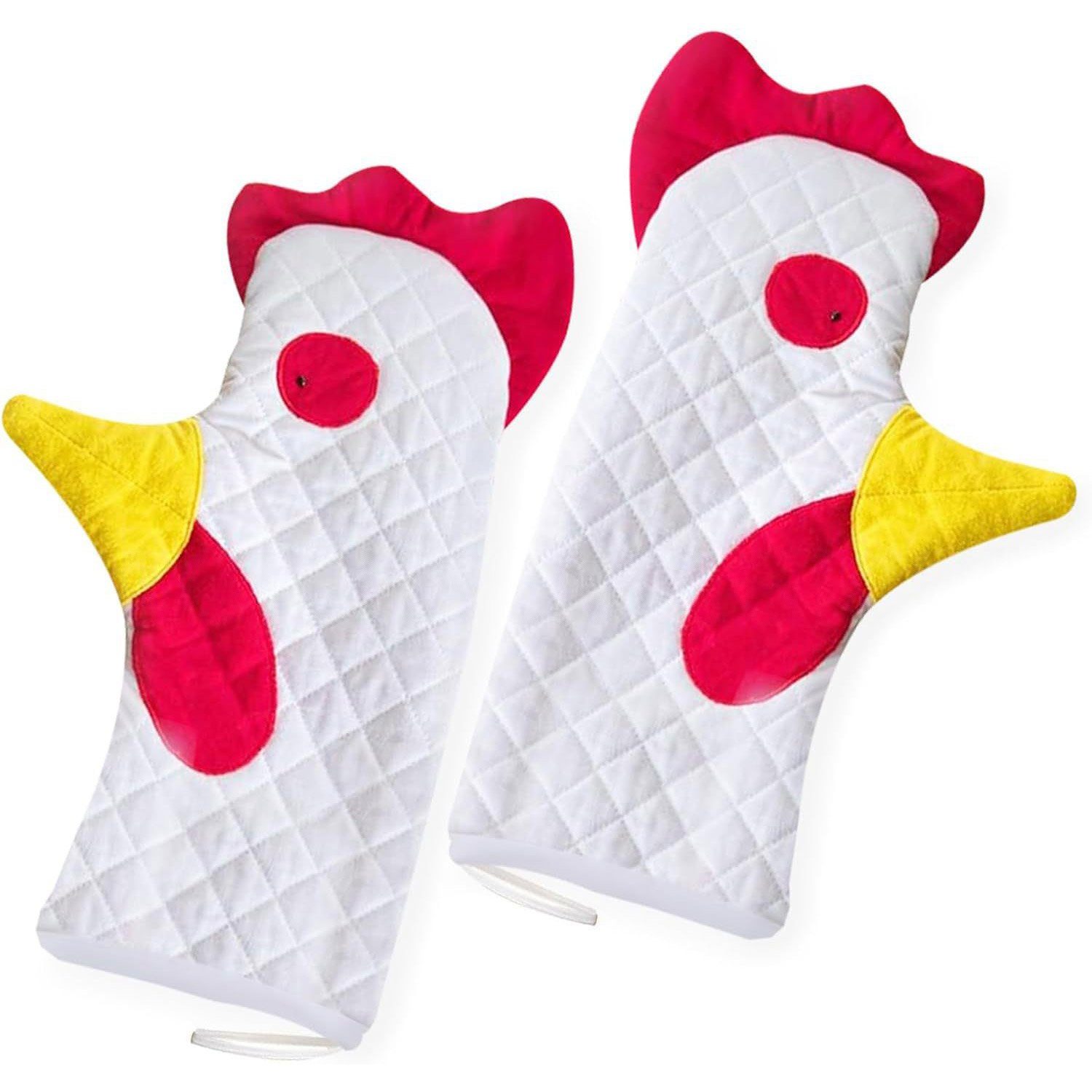 MAGICSHE Topflappen Rooster Ofenhandschuhe Hitzebeständige, (Paar)