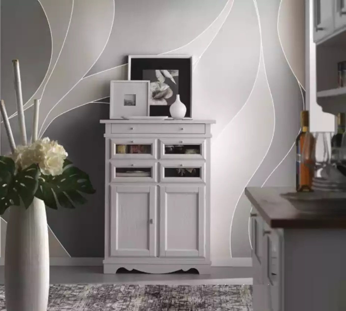 Kombikommode Neuer Designer-Luxus-Holzschrank im Stil italienischer Möbel