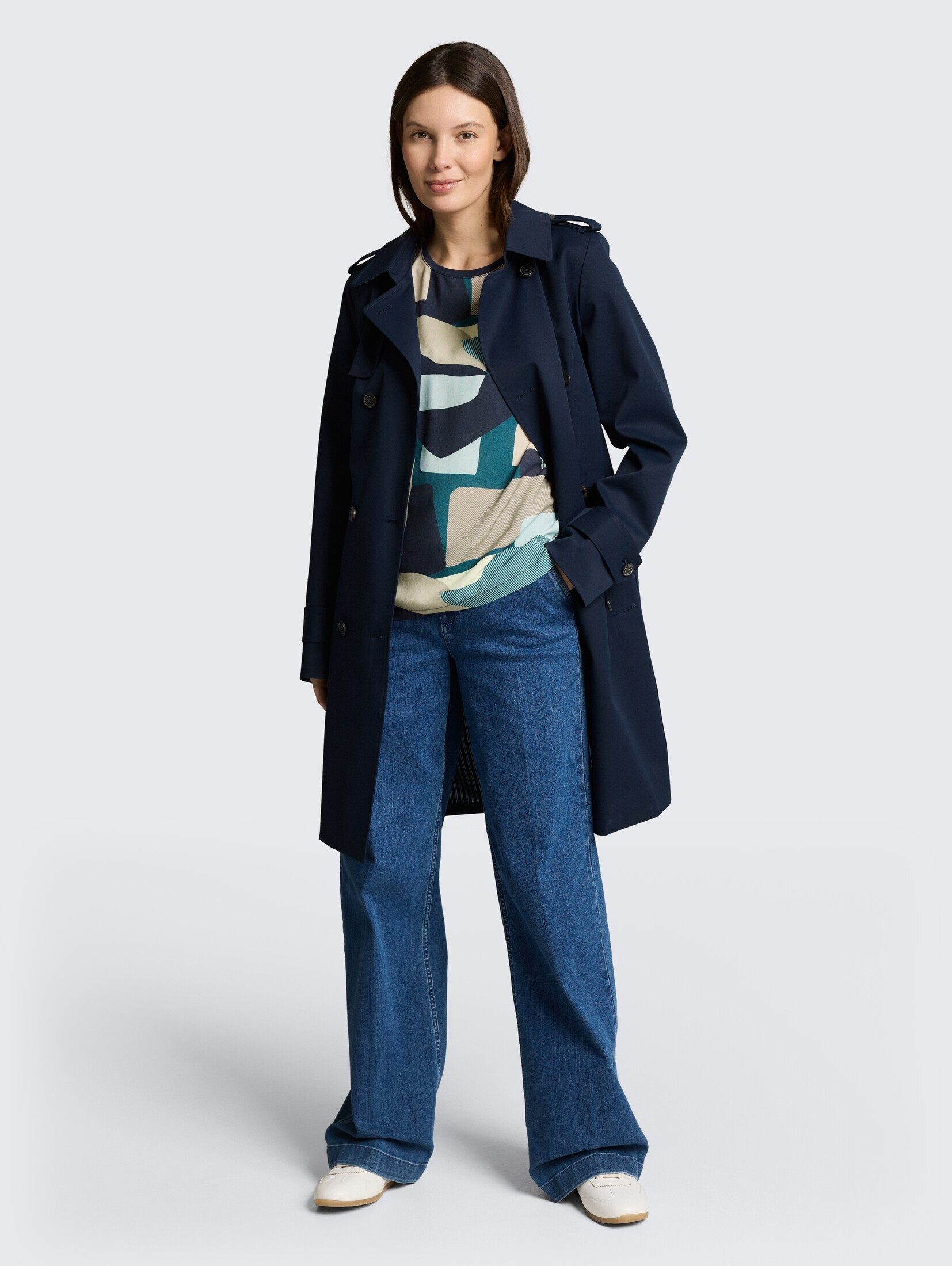 TOM TAILOR T-Shirt T-Shirt T-Shirt im Material-Mix