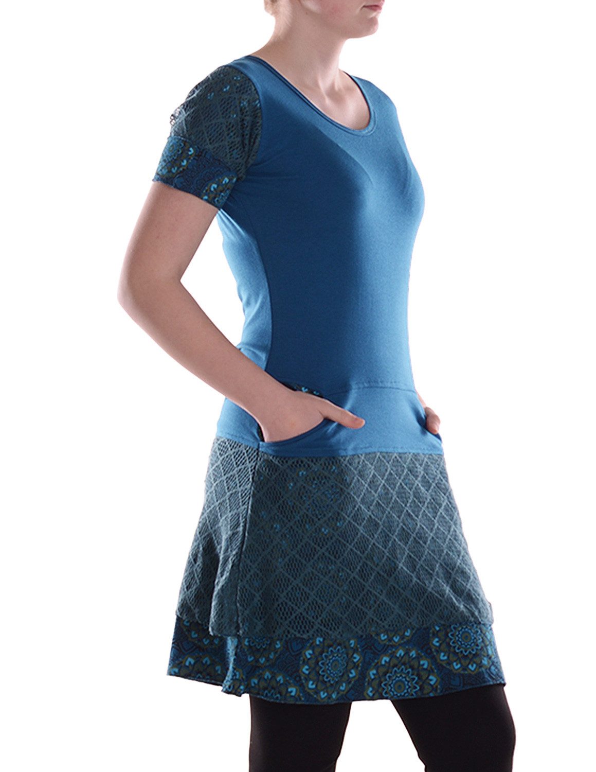 Vishes Sommerkleid Damen Kleid Baumwolle Blumen-Muster günstig online kaufen