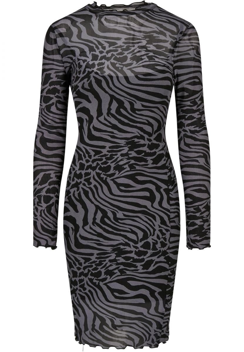 URBAN CLASSICS Sweatkleid Ladies AOP Double Layer Dress XS bis 5XL