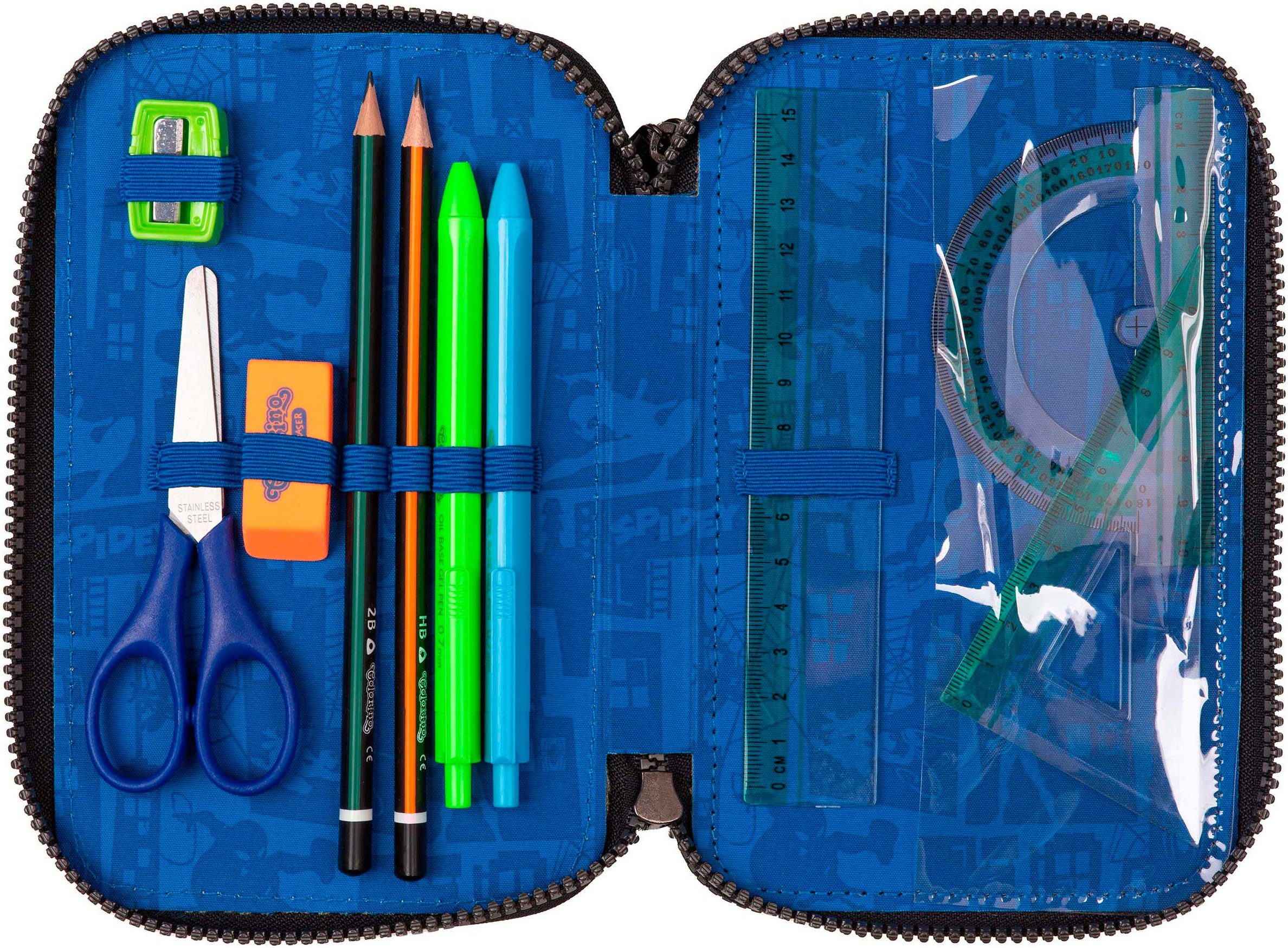CoolPack Federmäppchen Etui, Marvel, Spider Man, befüllt