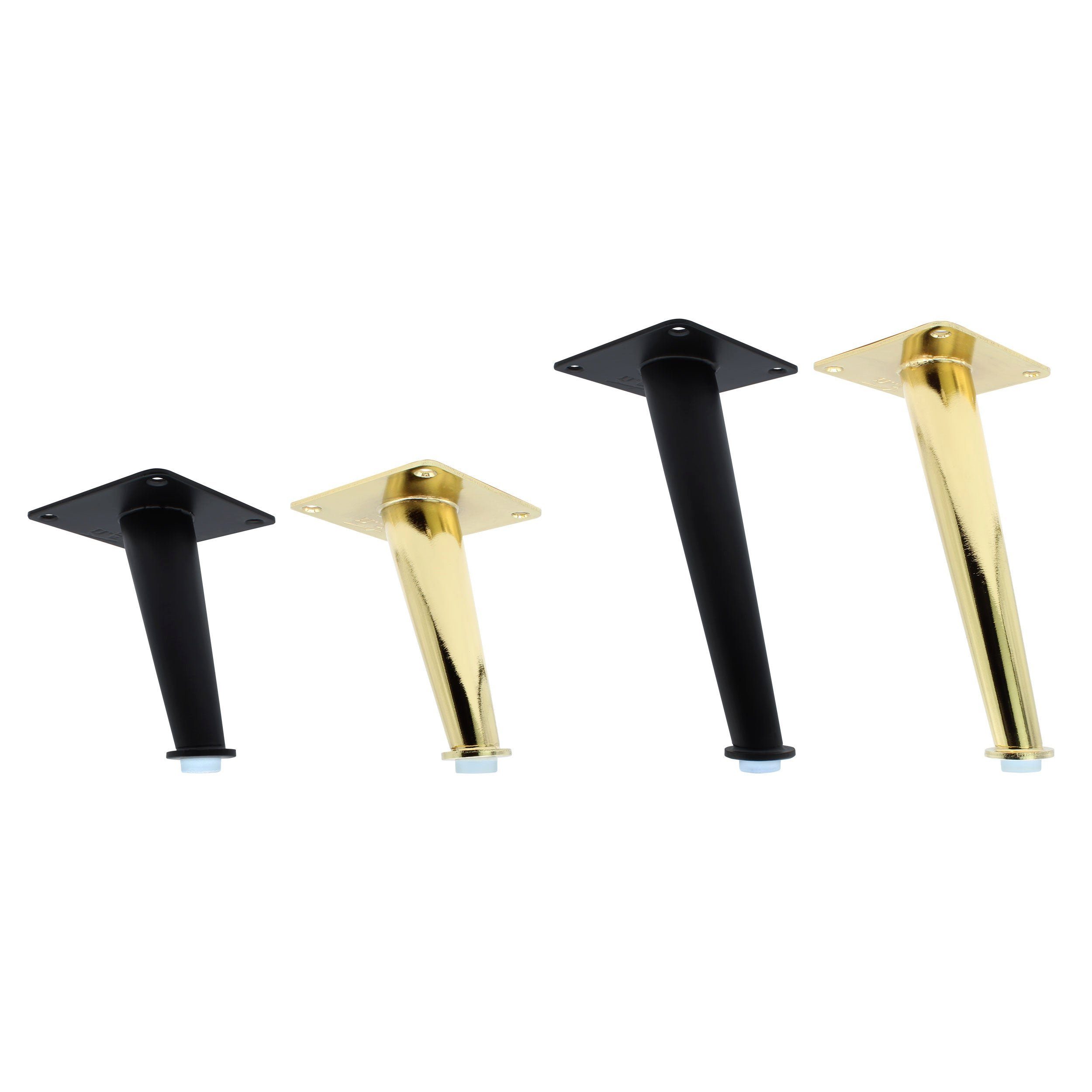 Natural Goods Berlin Мебліfuß CONICAL, (4-St), Мебліfüße für Betten, Sofas und Schränke, 12cm, Gold