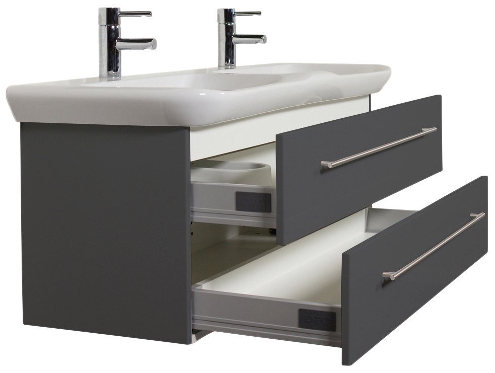 KERAMAG Waschtisch »MyDay«, Doppelwaschbecken und Doppelwaschtisch, Breite 130 cm - KERAMAG