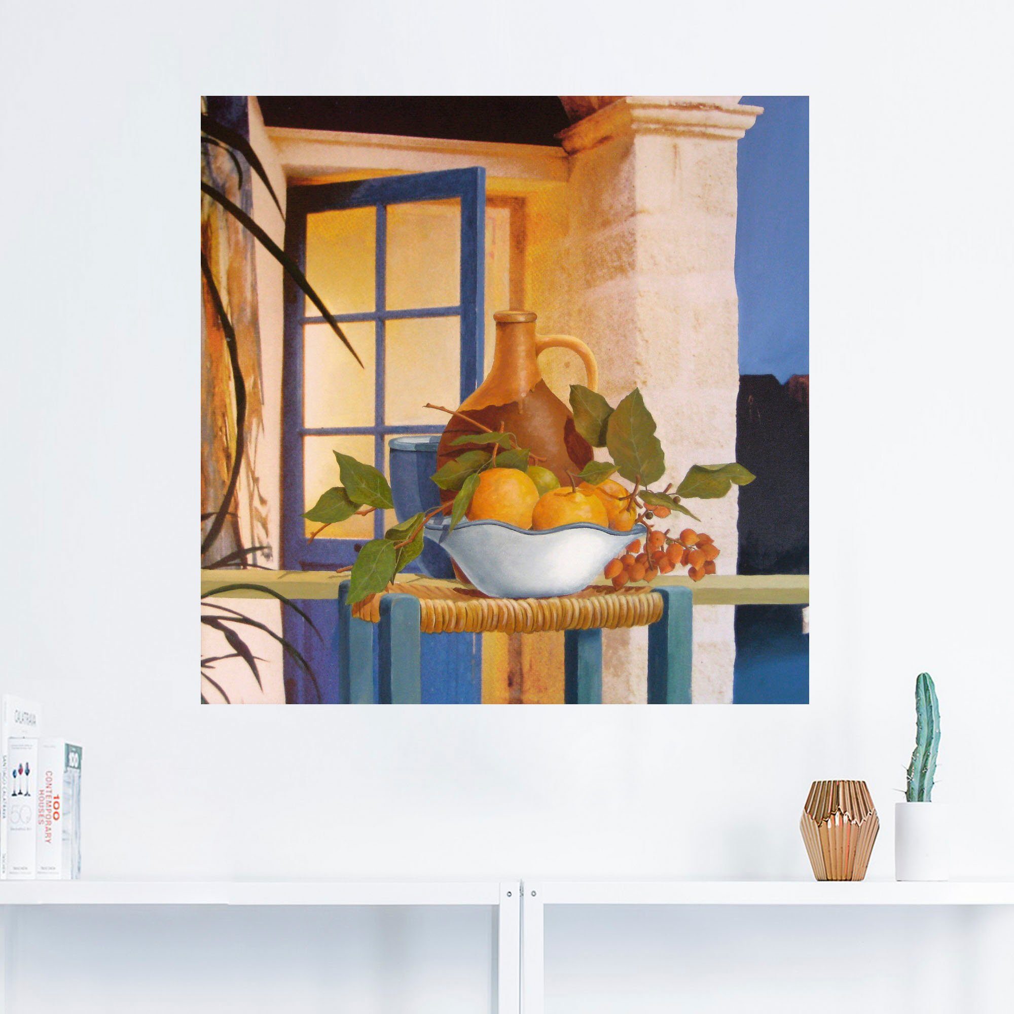 Artland Wandbild Stillleben mit Orangen, versch. Arrangements in Poster St), Größen Wandaufkleber als oder Leinwandbild, (1