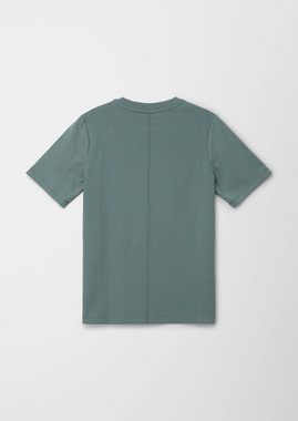 s.Oliver Kurzarmshirt T-Shirt im Fabricmix Ziernaht