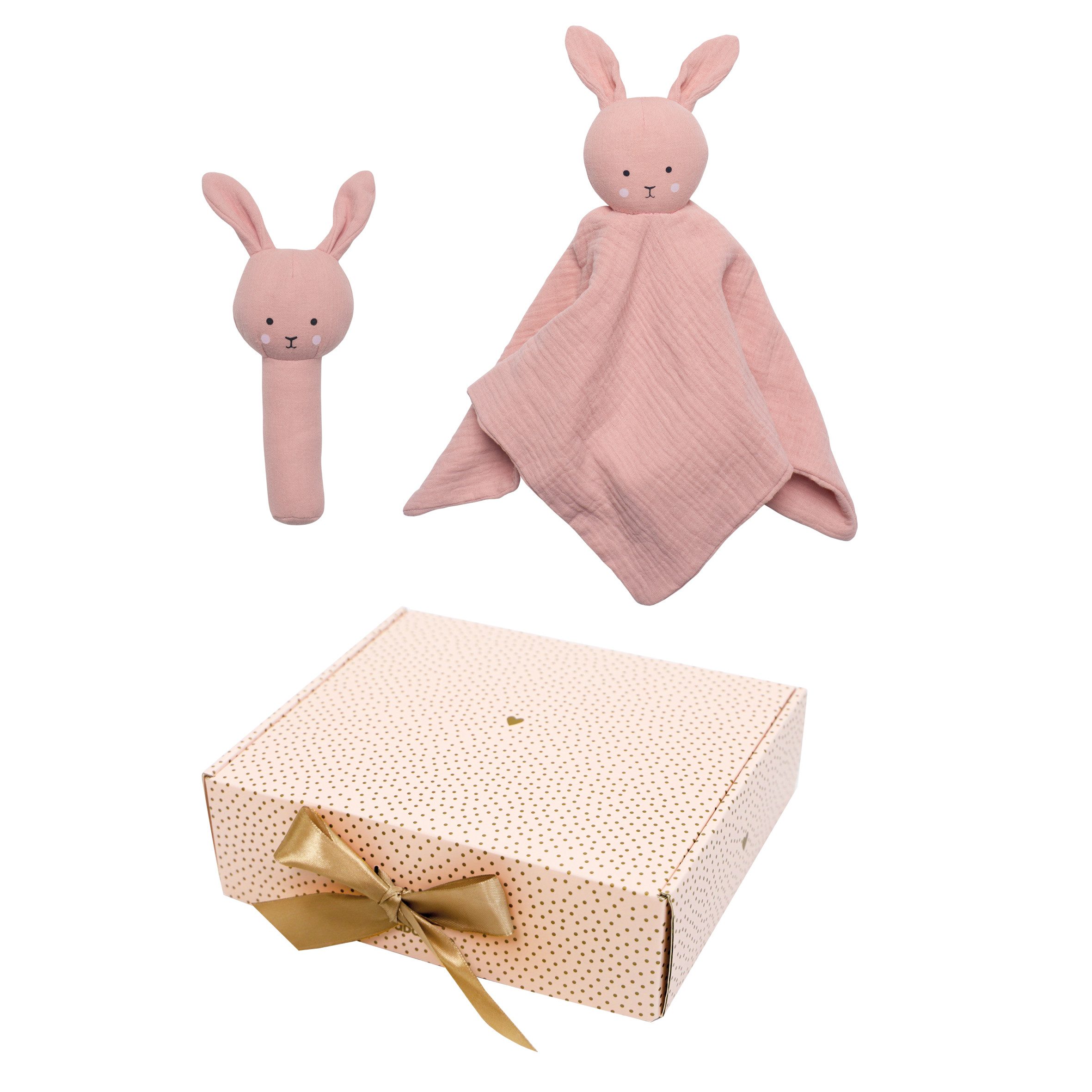 Schmusetuch Baby Geschenkset Schmusetuch und Rassel