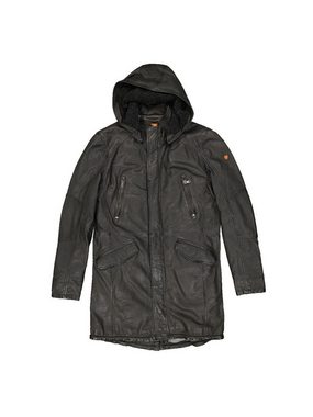 emilio adani Lederjacke Leder-Parka mit abnehmbarer Kapuze