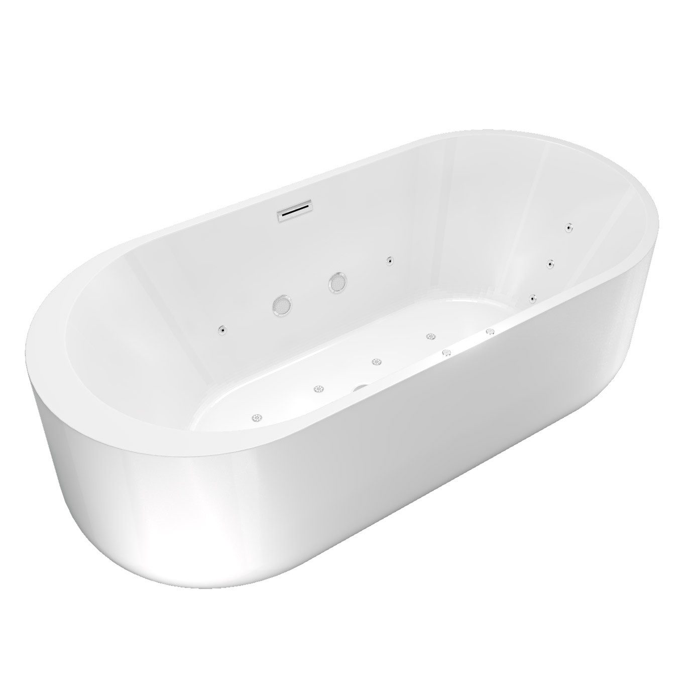 AcquaVapore Whirlpool-Badewanne freistehende Badewanne Wanne F26 170x80cm W günstig online kaufen