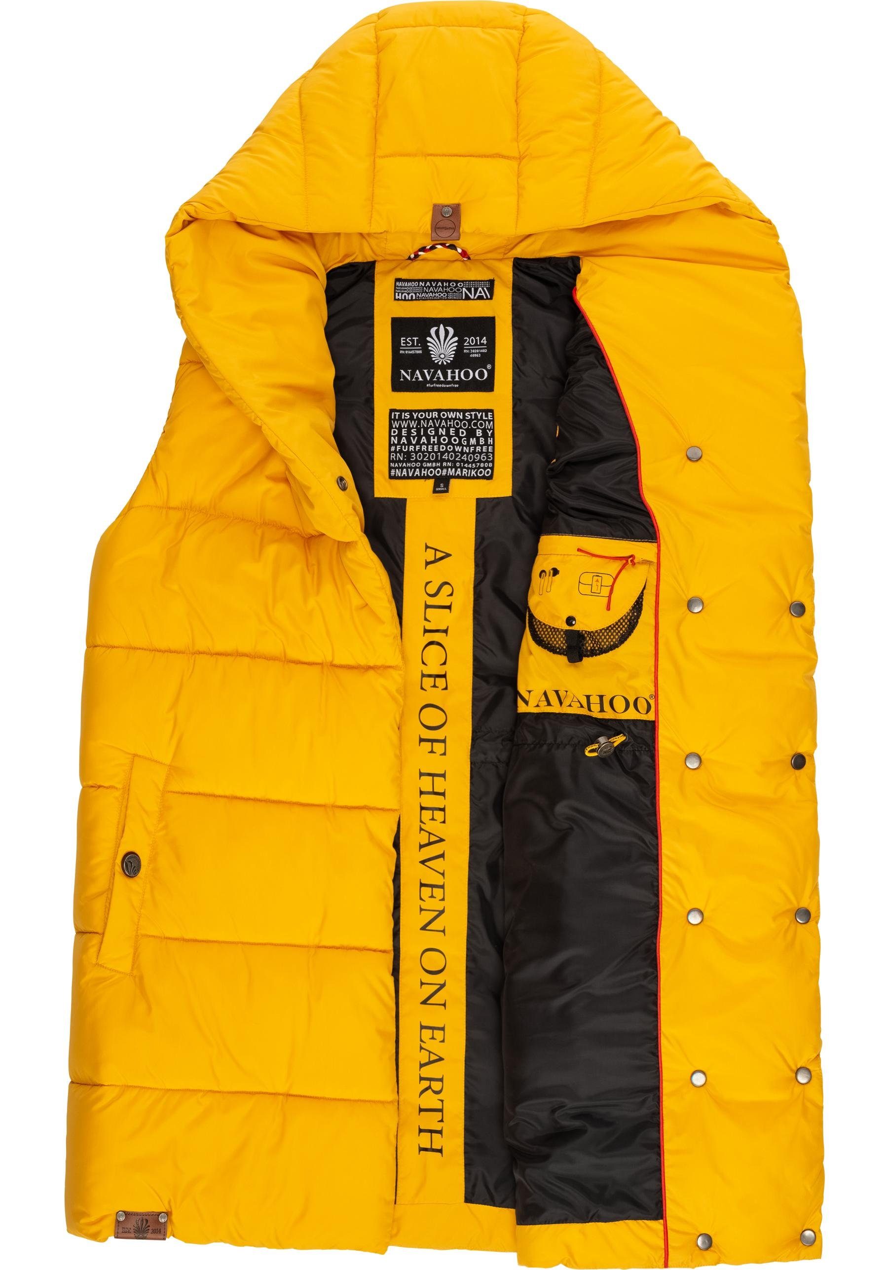 Navahoo Steppweste Madilynaa stylische ärmellose Damen Weste mit Kapuze