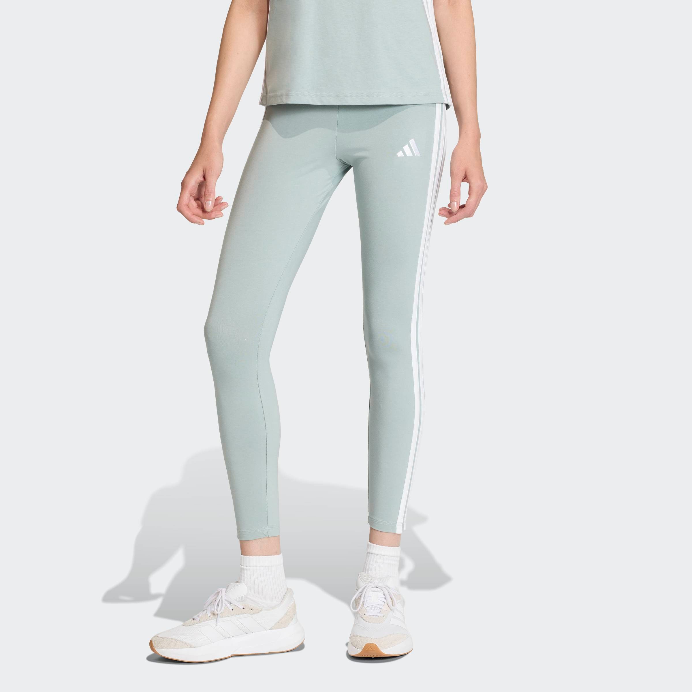 adidas Sportswear Trainingstights ESSENTIALS 3-STREIFEN COTTON sportlicher Look mit 3-Streifen, aus Baumwolle und Elasthan