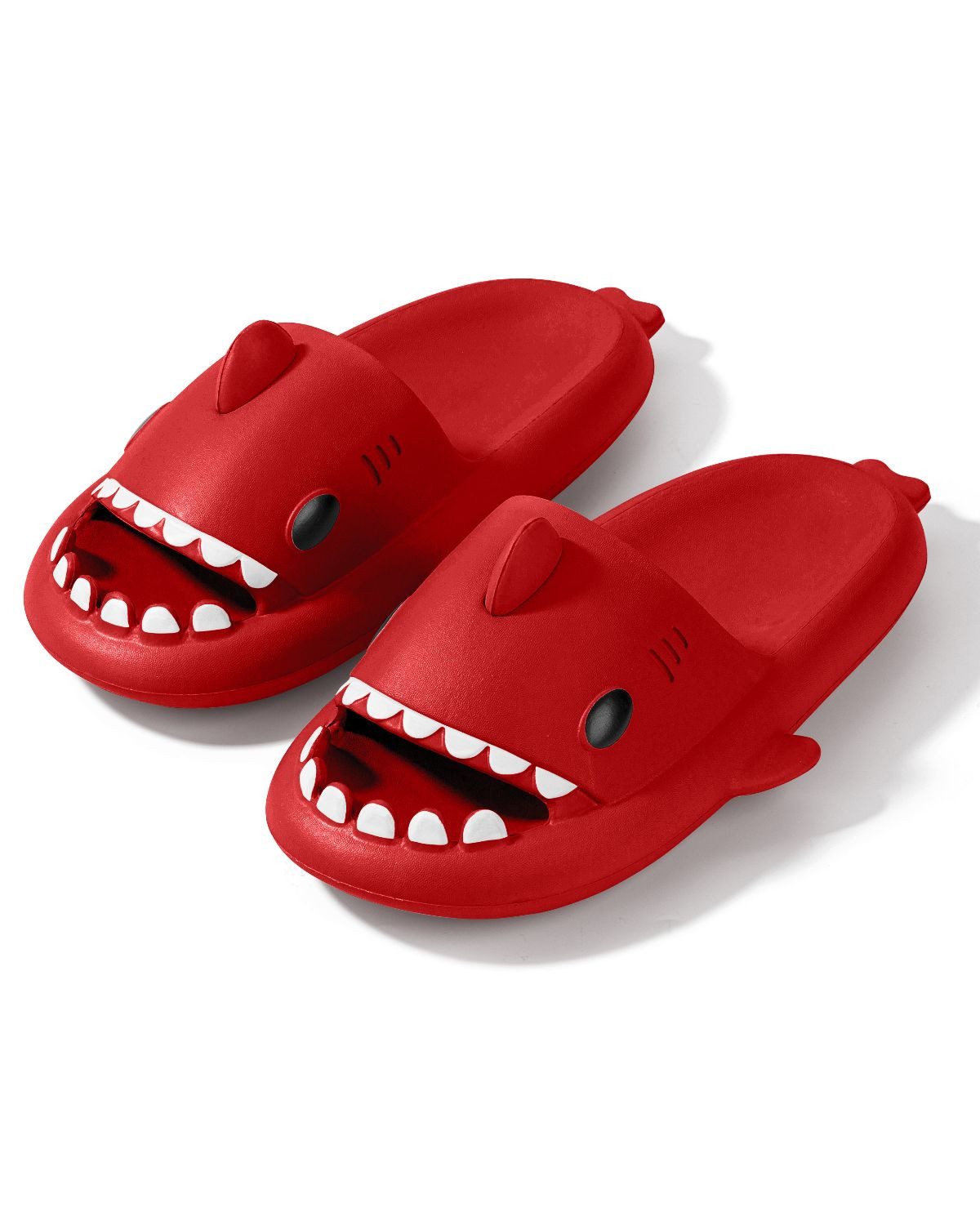 Corimori Bequeme Hai Badeschuhe im Haifisch-Design Badeschuh (Packung, Geschenk) lustige, rutschfeste, schnell trocknende Badeschlappen EU Größe 36-37