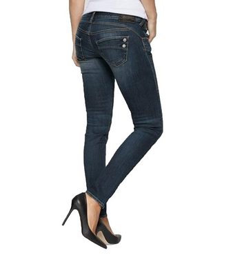 Herrlicher Regular-fit-Jeans Herrlicher Piper Slim Fit-Hose stylische Damen Jeans mit zerrissenen Details Freizeit-Hose Dunkelblau