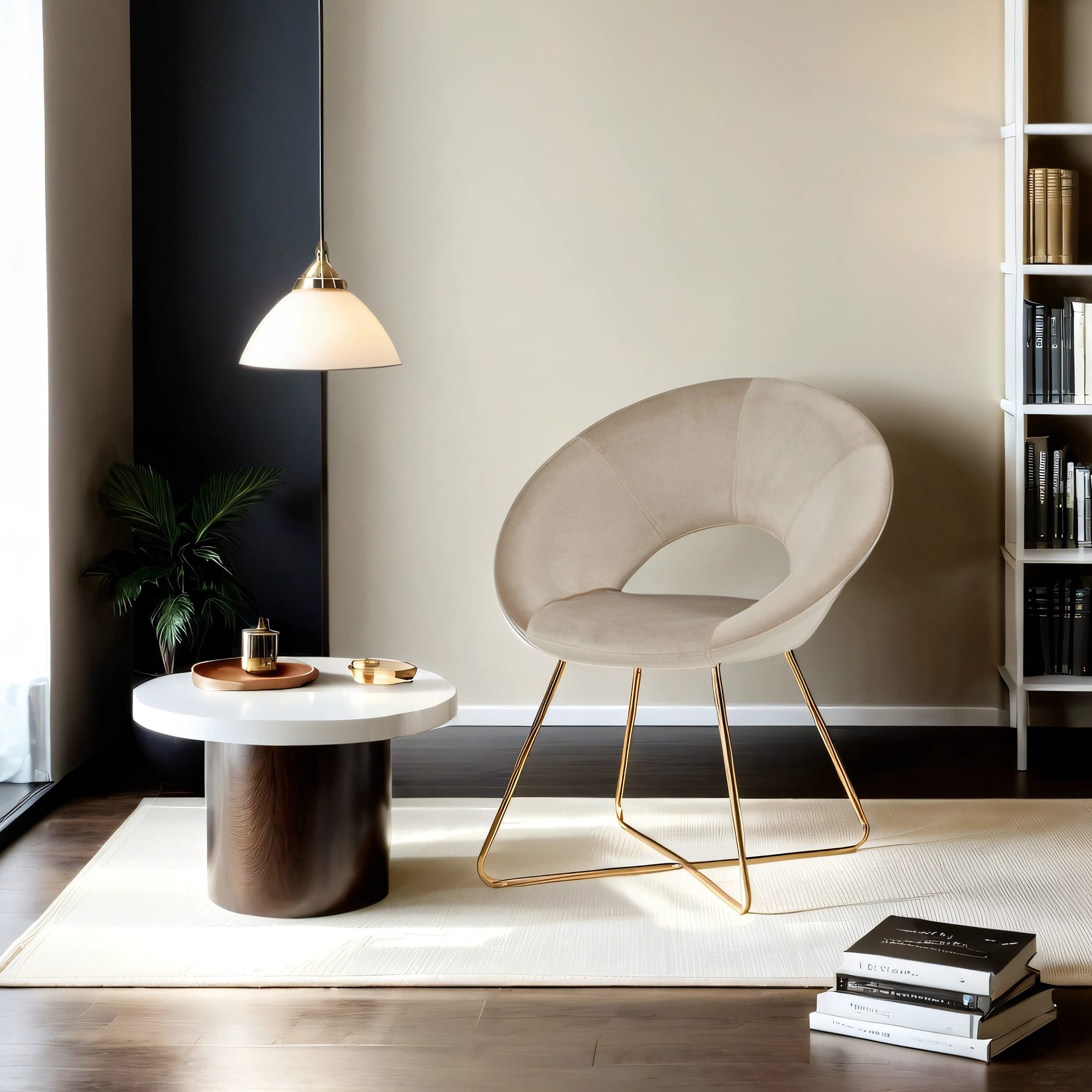 Duhome Loungesessel (439D), Esszimmerstuhl Wohnzimmerstuhl, Samt Polsterstu günstig online kaufen