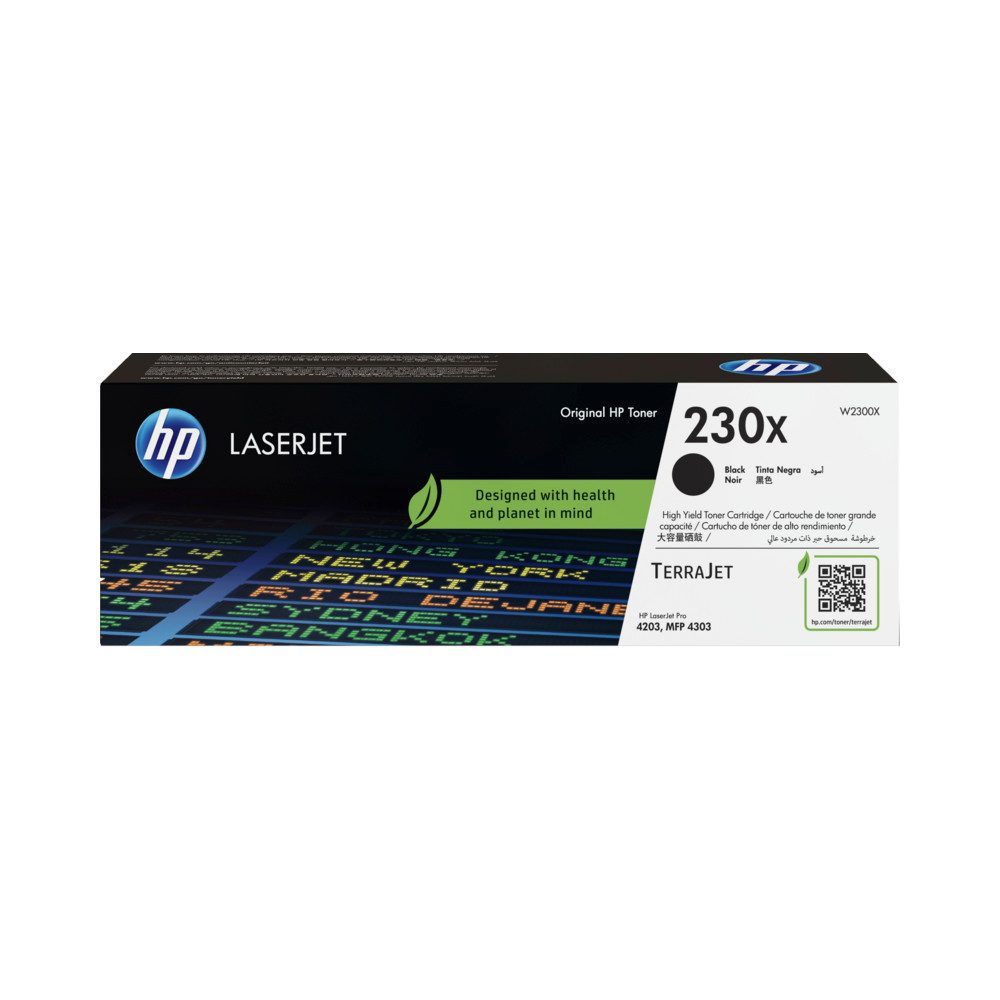 HP Tonerpatrone Original HP 230X Schwarz Toner für Color LaserJet Pro 4203 / MFP 4303, Original Toner