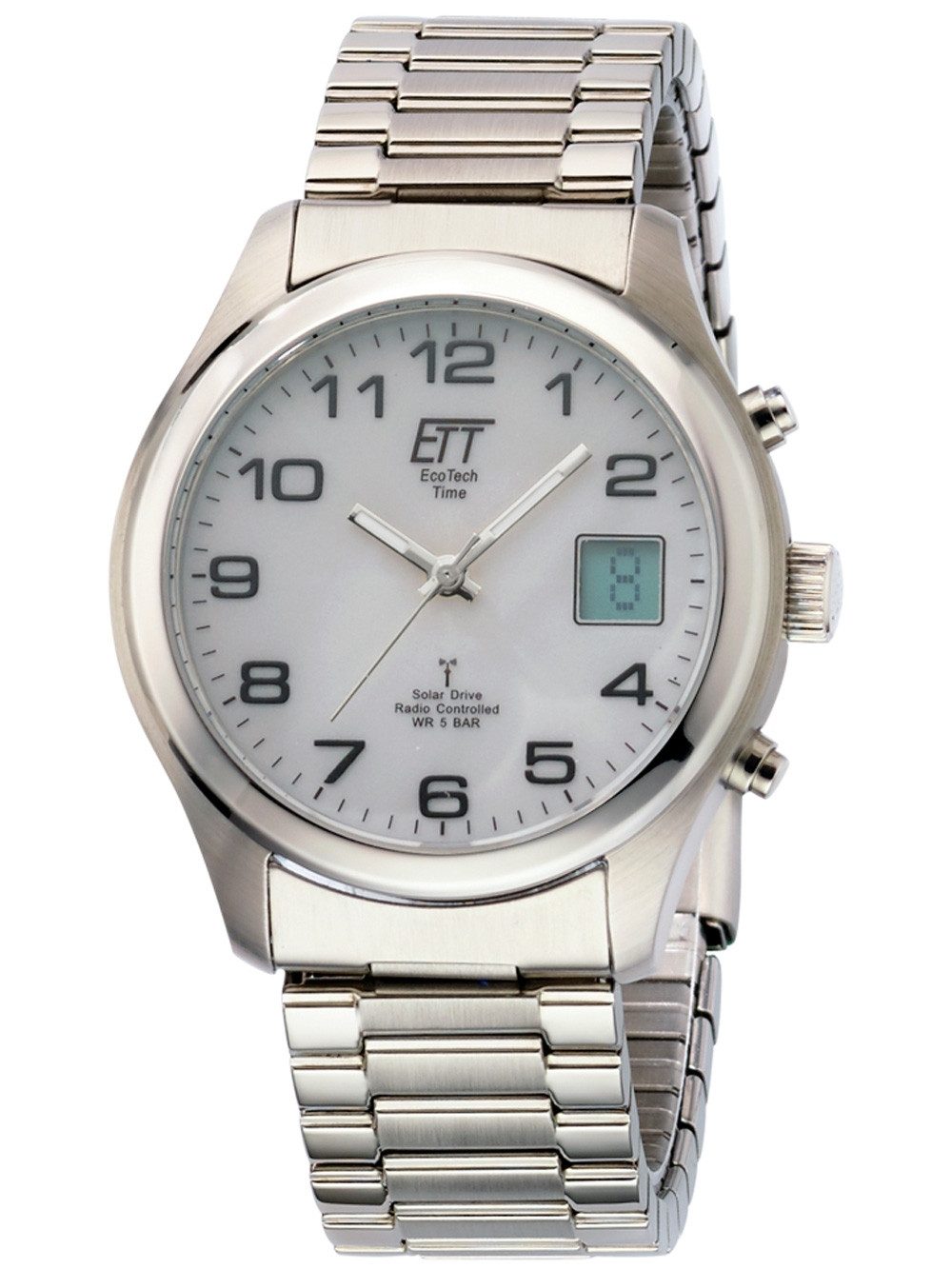 Quarzuhr ETT EGS-11335-62M Solar Drive Funkuhr Basic Herrenuhr 39mm 5ATM ETT EGS-11335-62M Solar Drive Funkuhr Basic Herrenuhr 39mm 5ATM