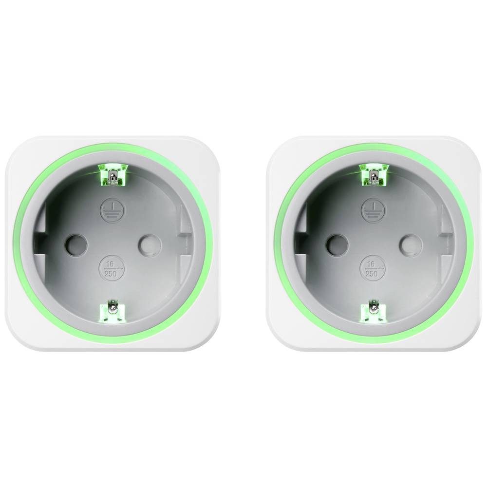 VOLTCRAFT Energiekostenmessgerät 2x Energiekostenmessgerät WIFI VC-14987670, inkl. Funksteckdose, Datenexport, Datenloggerfunktion