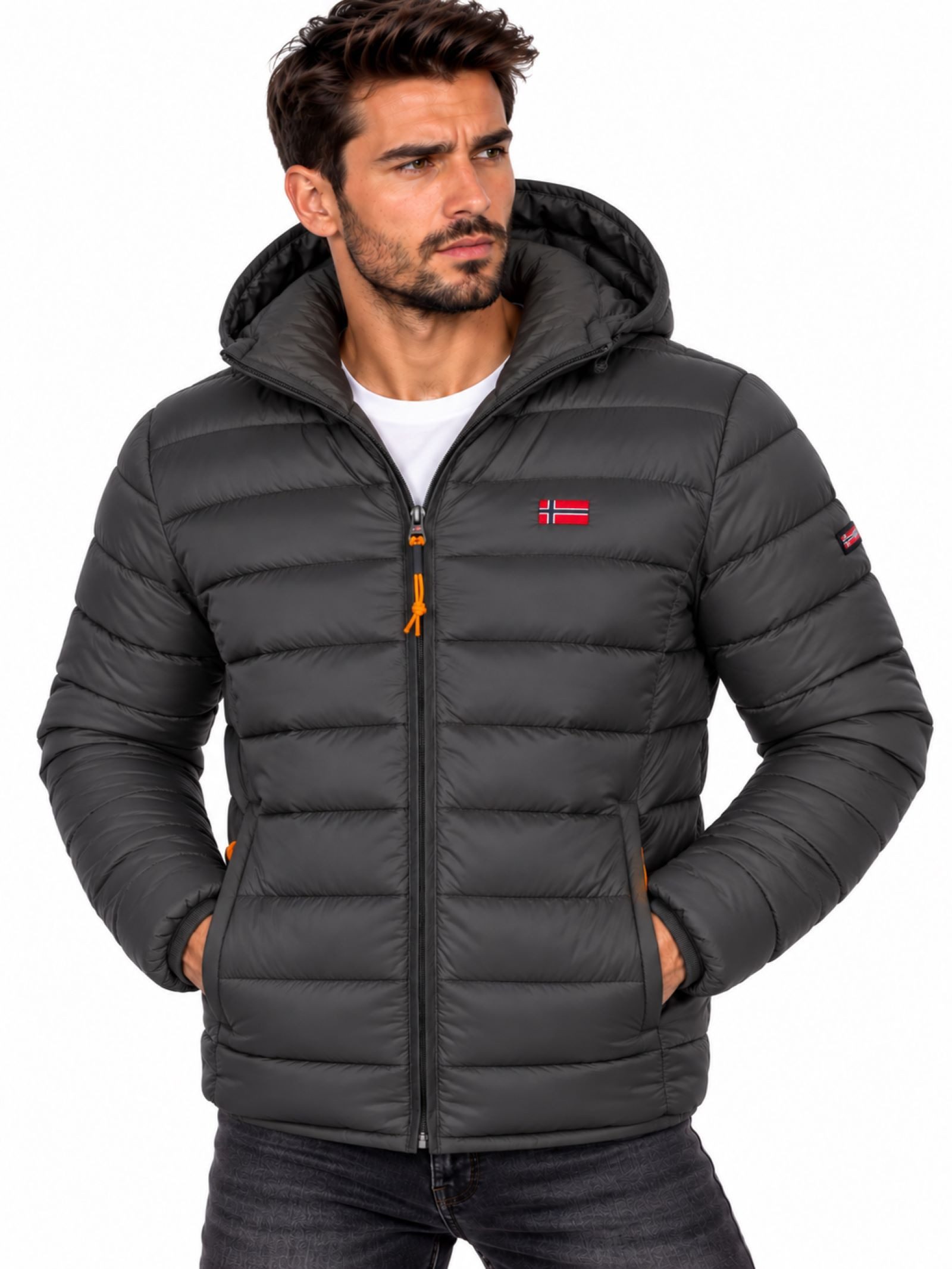 Geographical Norway Steppjacke Herren Herbst Winter Jacke Übergangsjacke Stepp Outdoor Leicht Warm