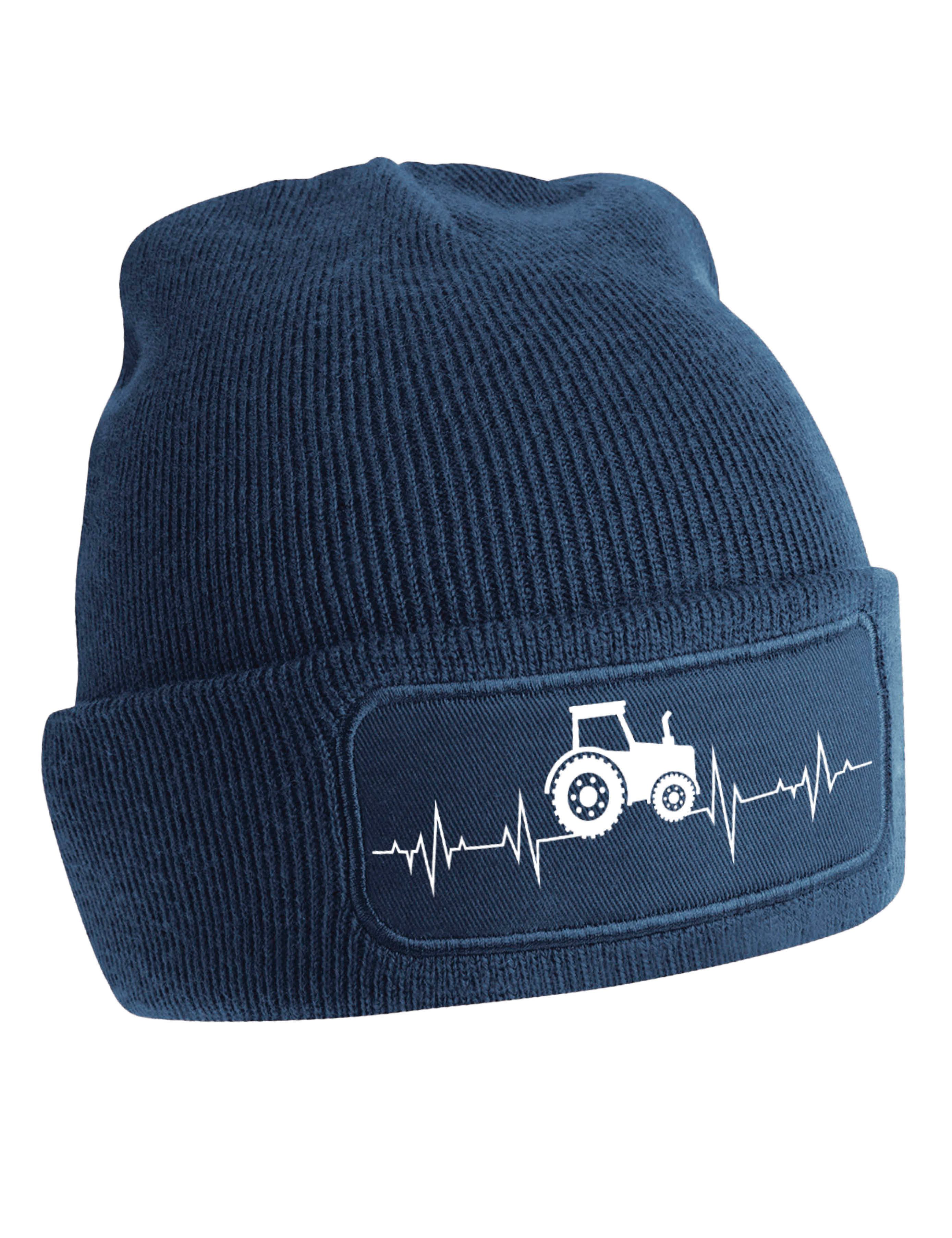 Youth Designz Beanie Heartbeat Traktor Unisex Beanie Mütze für Herren & Damen mit trendigem Motiv – Bild 2 von 5