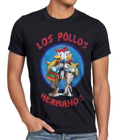 style3 Print-Shirt Herren T-Shirt Los Pollos breaking hermanos heisenberg walter bad white chicken