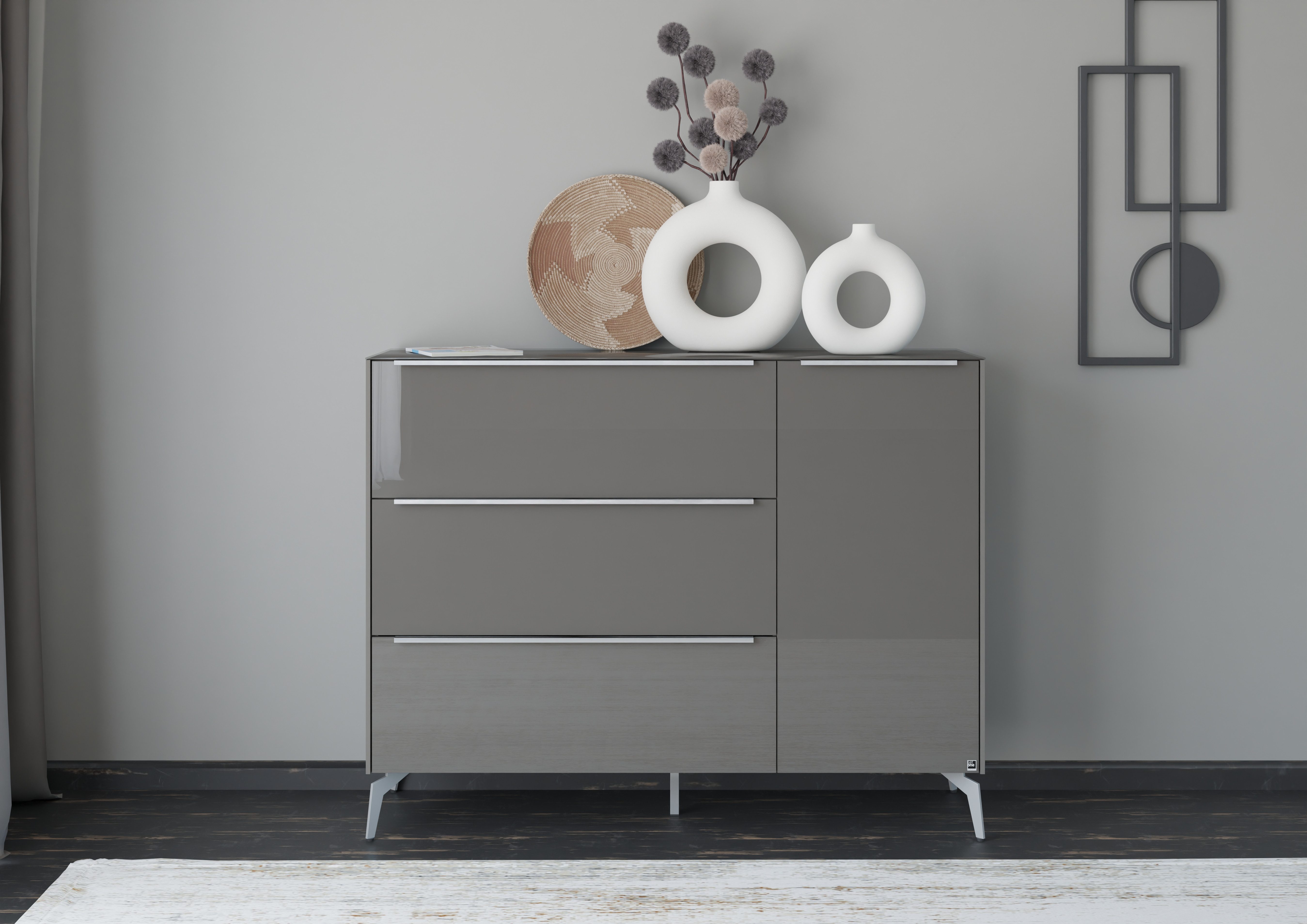 set one by Musterring Sideboard Reno (1 St), Mit Winkelfuß in diversen Farben, 109 cm Höhe & Farbauswahl