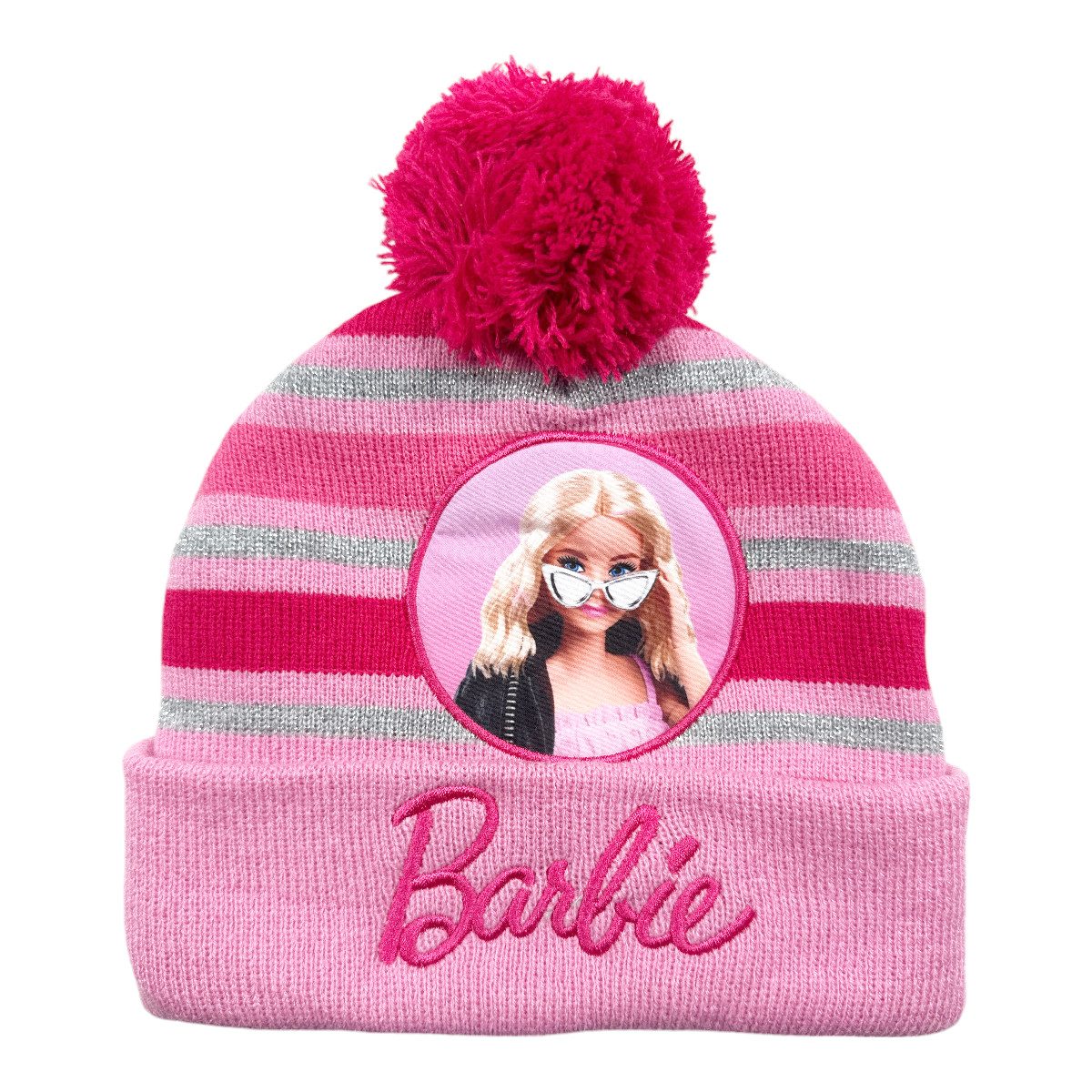 Bommelmütze Barbie Kinder Mädchen Hebst Winter Bommel Mütze Gr. 54