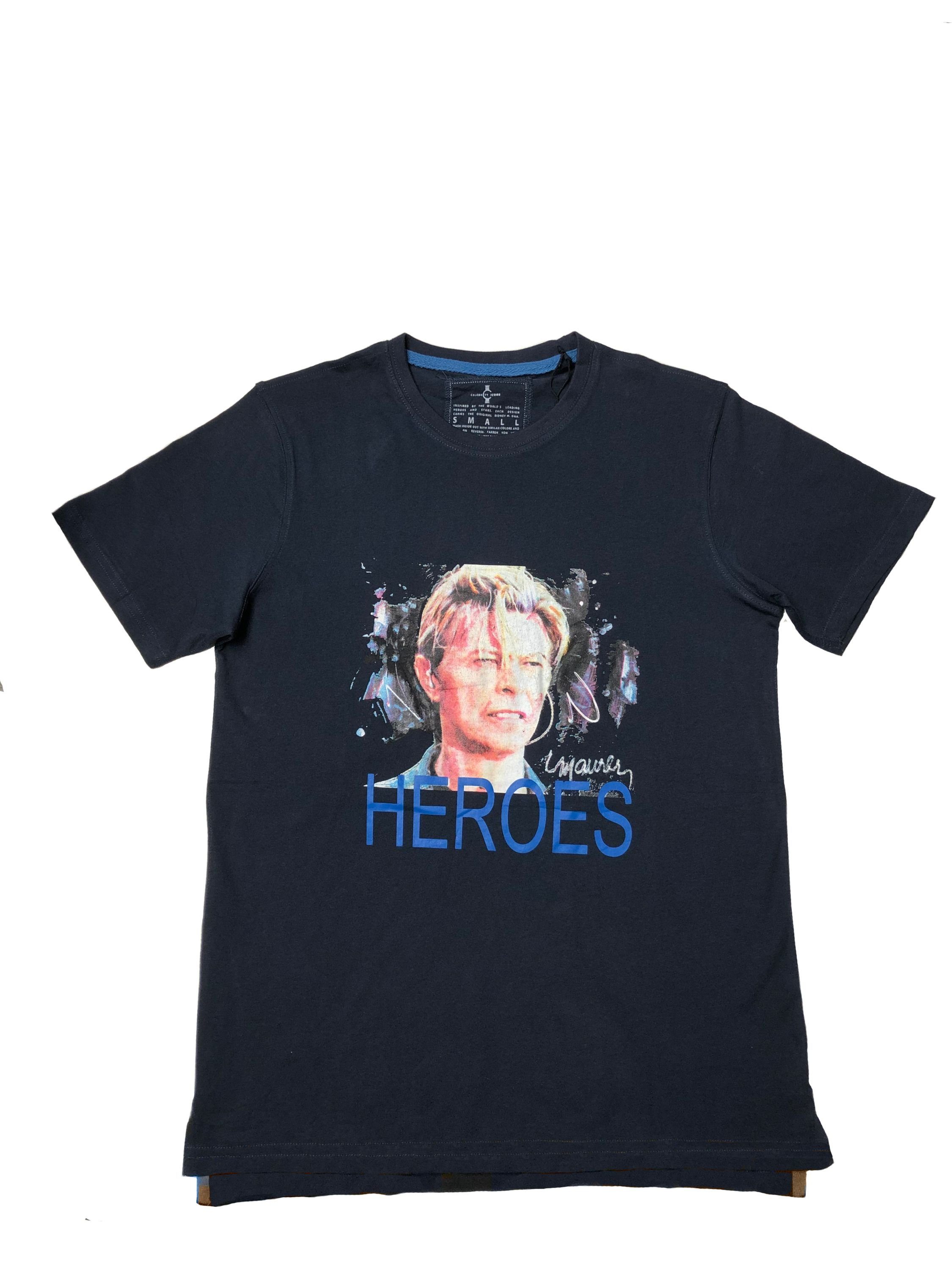 T-Shirt Maurer Sidney Stück) mit "David Bowie" (Stück, Frontprint 1-tlg.,