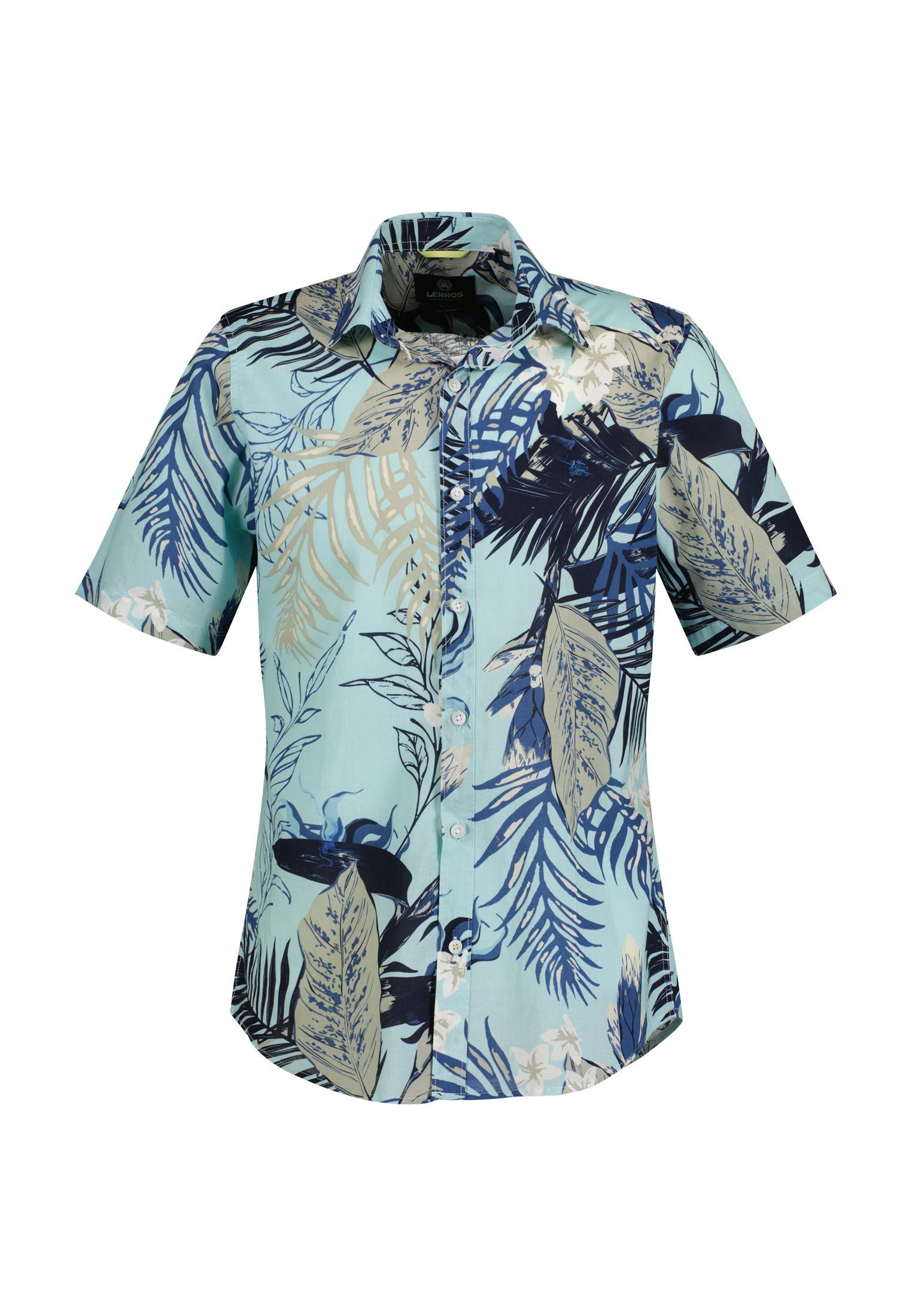 AQUA Kurzarmhemd LERROS *Hawaii* Halbarmhemd TINTED LERROS