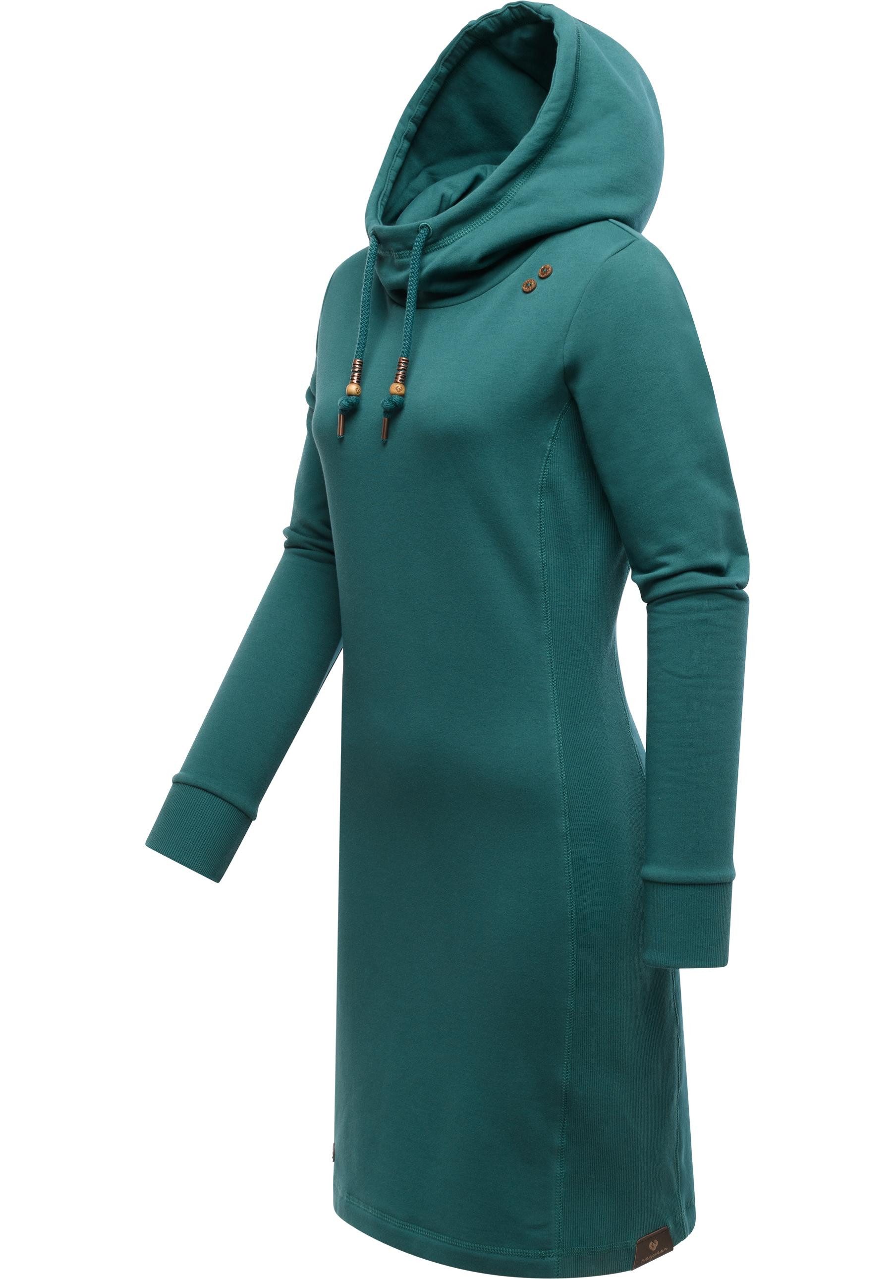 Ragwear Sweatkleid Sabreen Langärmliges Baumwoll Kleid mit Kapuze günstig online kaufen