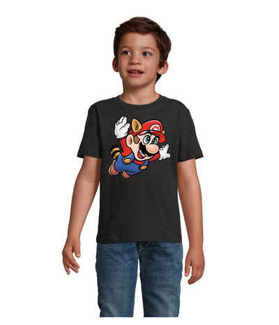 Blondie & Brownie T-Shirt Kinder Super Mario 3 Fligh Retro Konsole