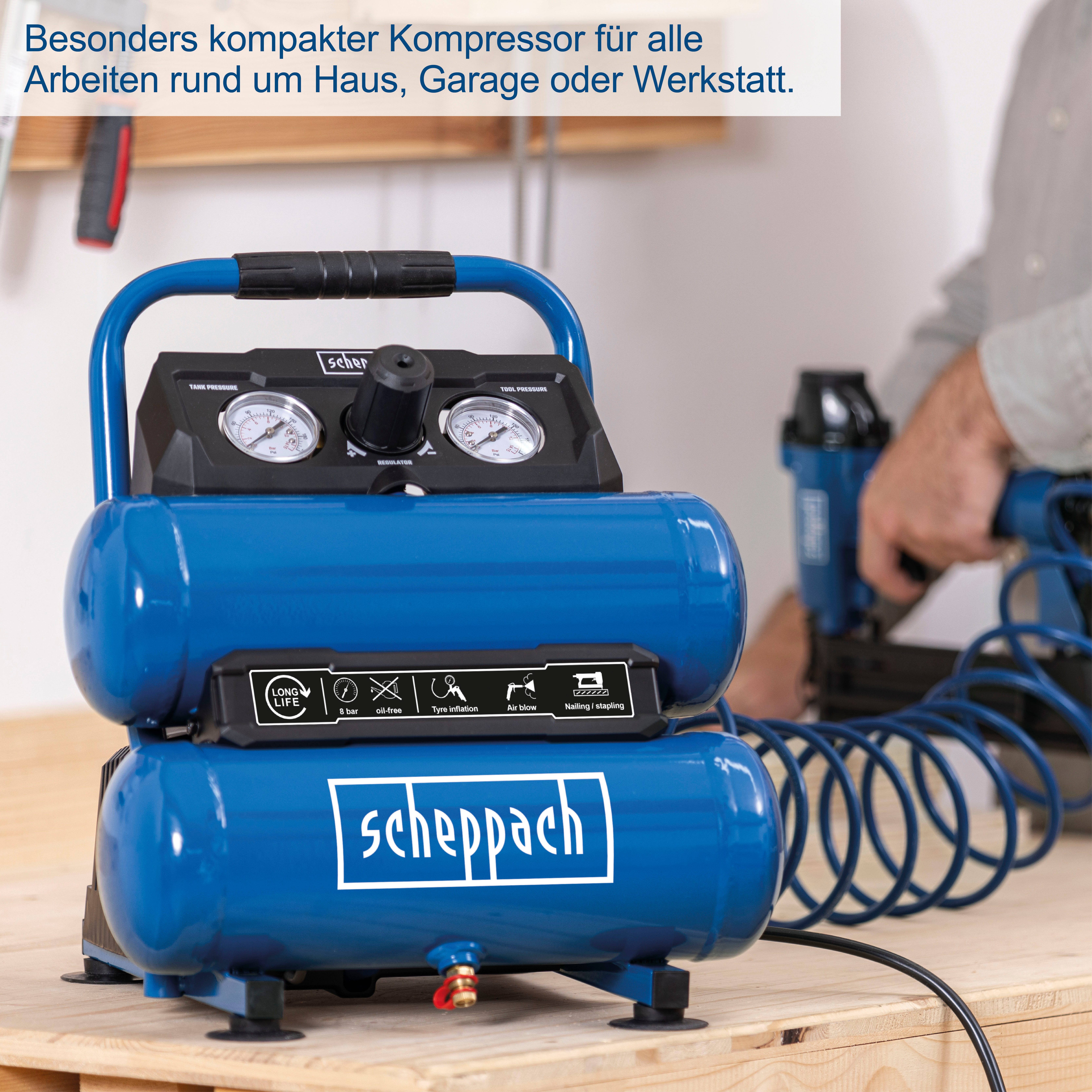 Scheppach Kompressor »HC10-Twin«, max. 8 bar, günstig online kaufen