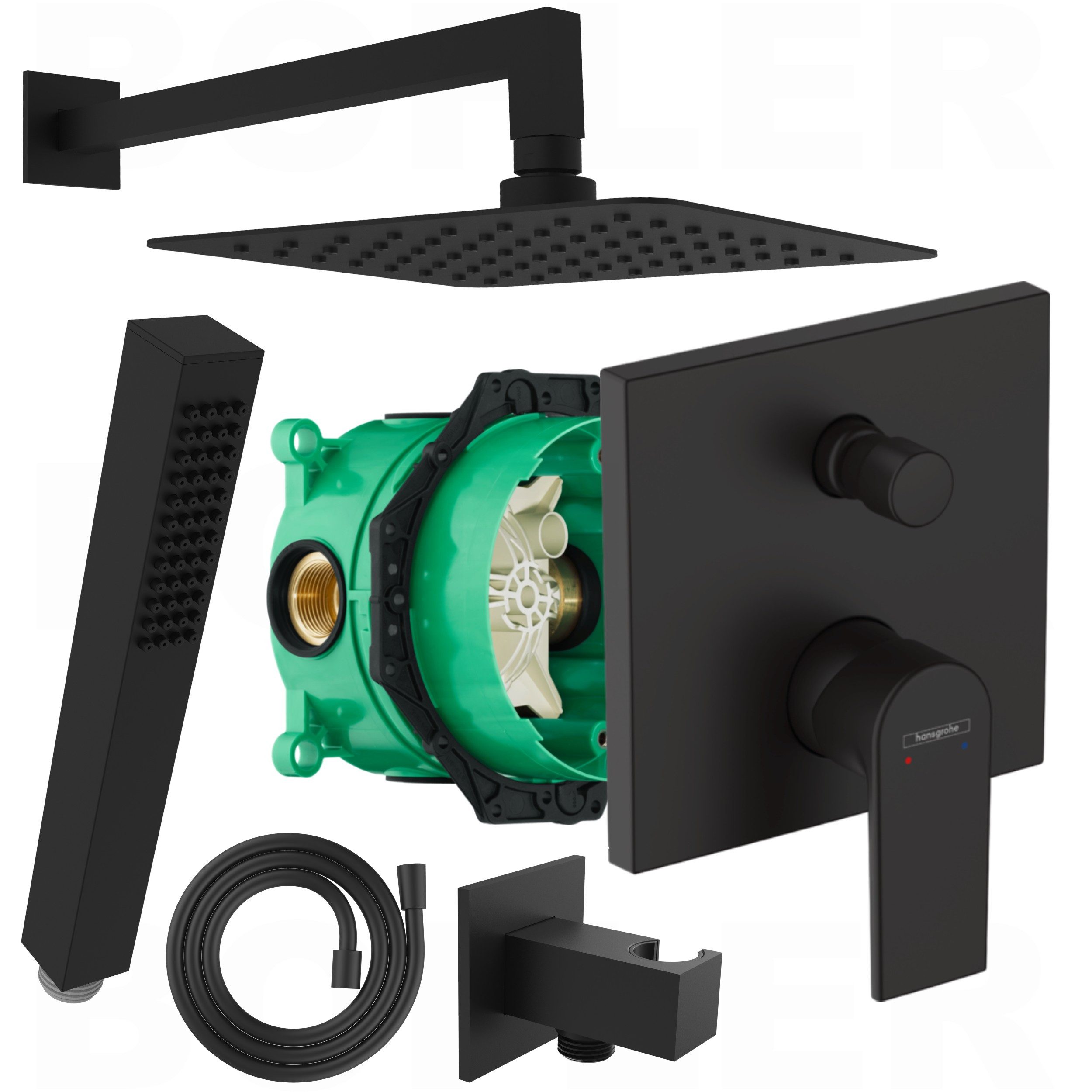 hansgrohe Duscharmatur Vernis Shape Duschset (Duschsystem, inkl. BOFLER Bra günstig online kaufen