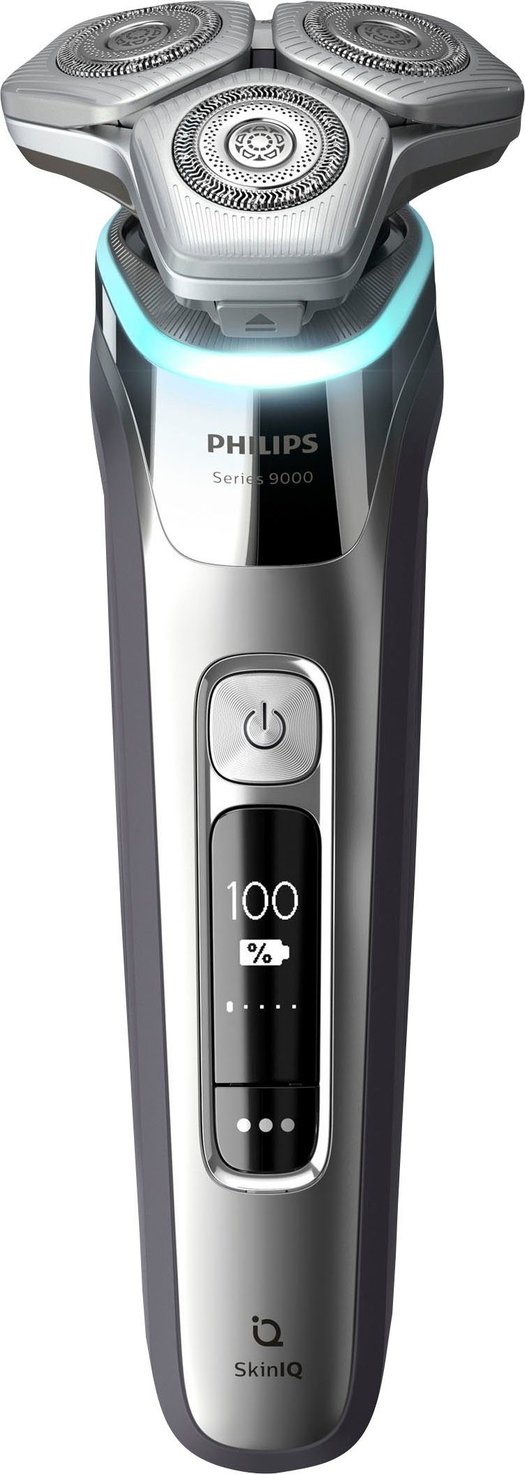 Philips Elektrorasierer Shaver Series 9000 S9974/35, mit und ausklappbarer Ladestand SkinIQ Etui, Technologie Präzisionstrimmer