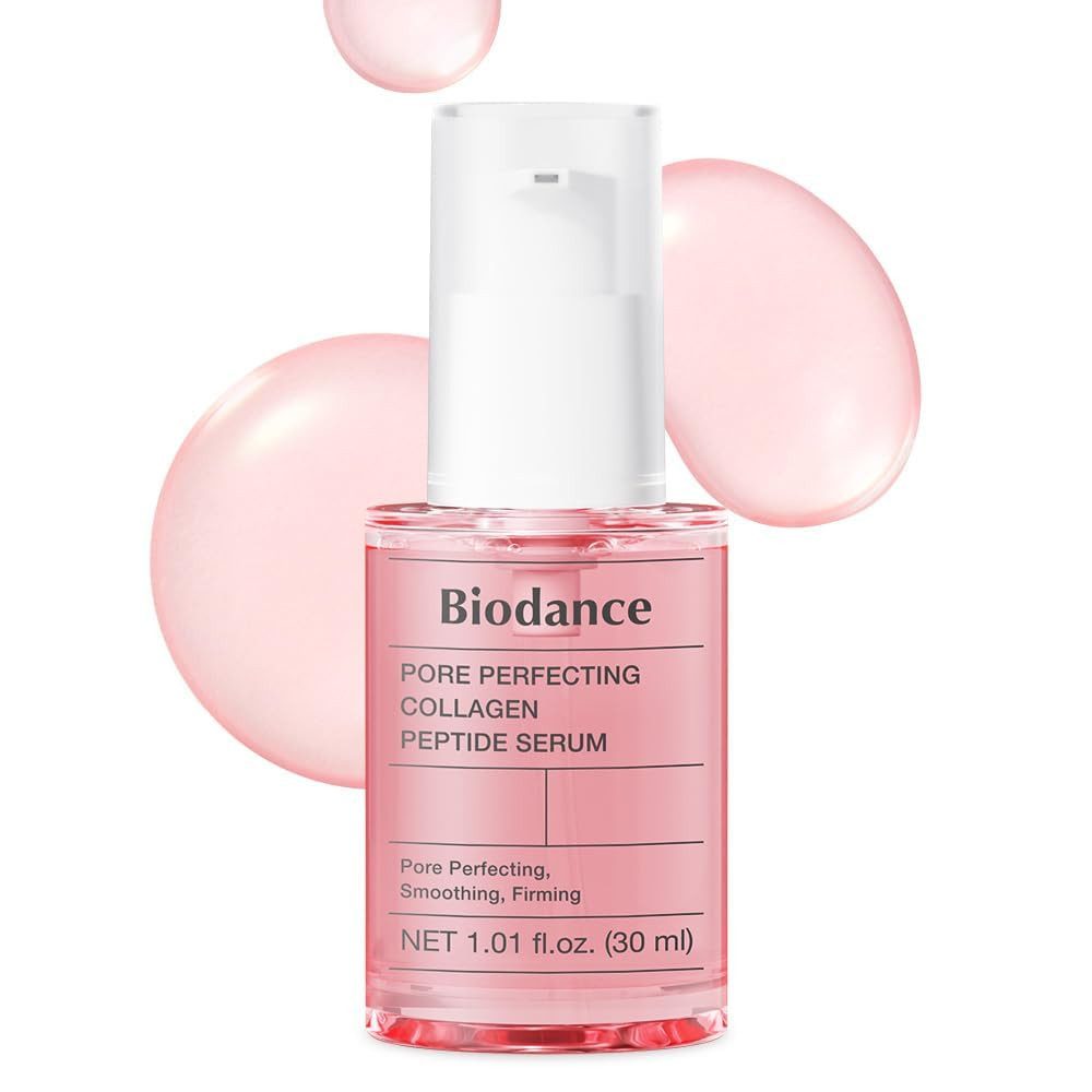 Biodance Gesichtsserum Pore Perfecting Collagen Peptide Serum 30ml – Porenverfeinerndes Serum mit 243Da Kollagen & 10 Peptide Komplex – Hautpflege für glatte, Hautstruktur, mehr Elastizität & Glow – Koreanische Hautpflege