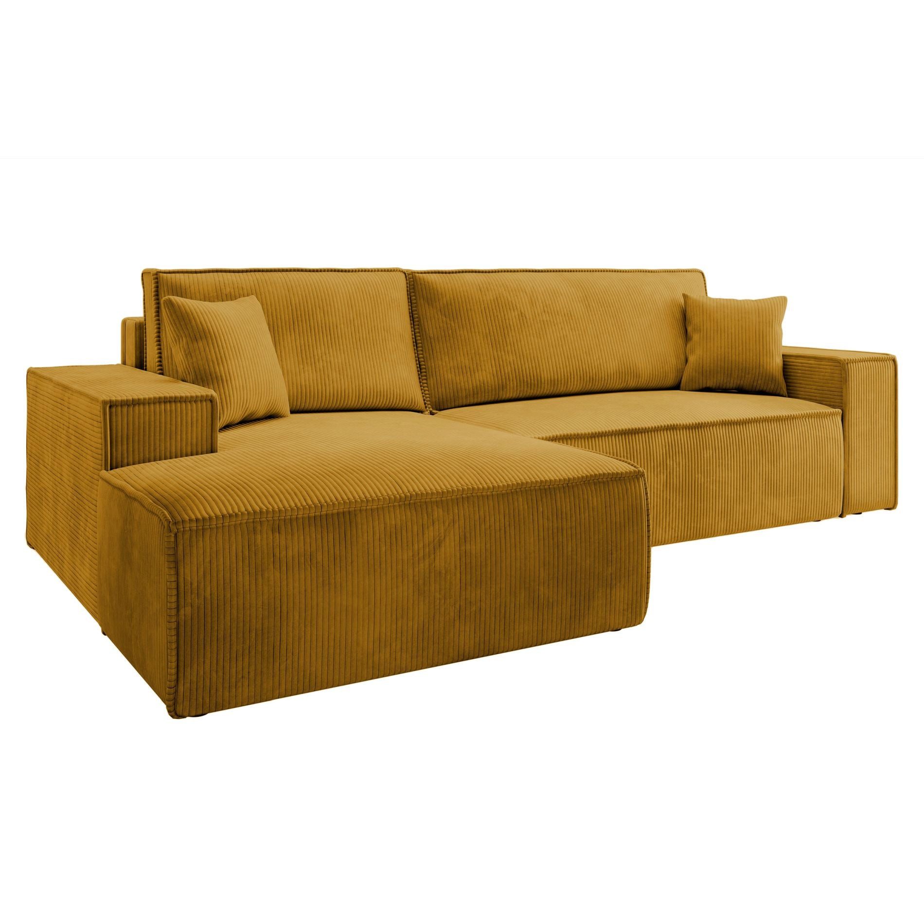 Selsey Ecksofa FARESE NEW, mit Schlaffunktion, Bettkasten und tierfreundlichem Cordbezug, 267 cm
